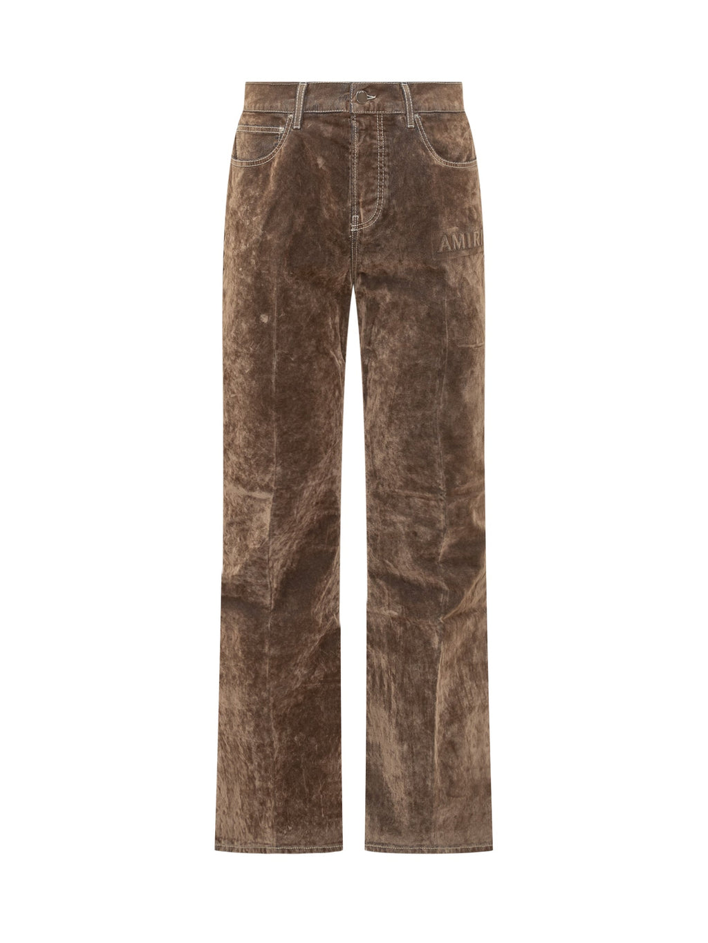 Оригінальна Brown Velvet Straight Leg Pants Amiri – боковий вид