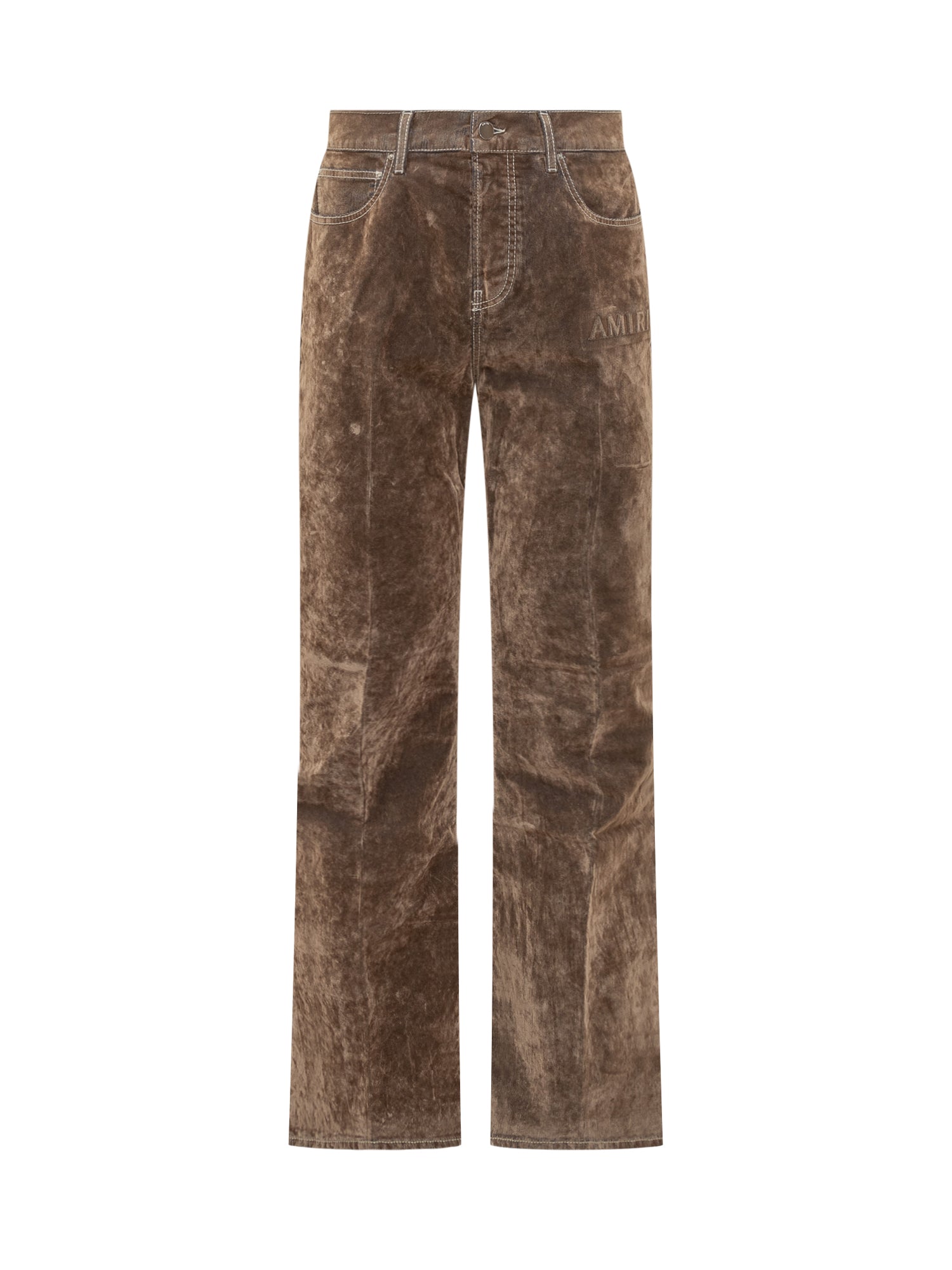 Оригінальна Brown Velvet Straight Leg Pants Amiri – боковий вид