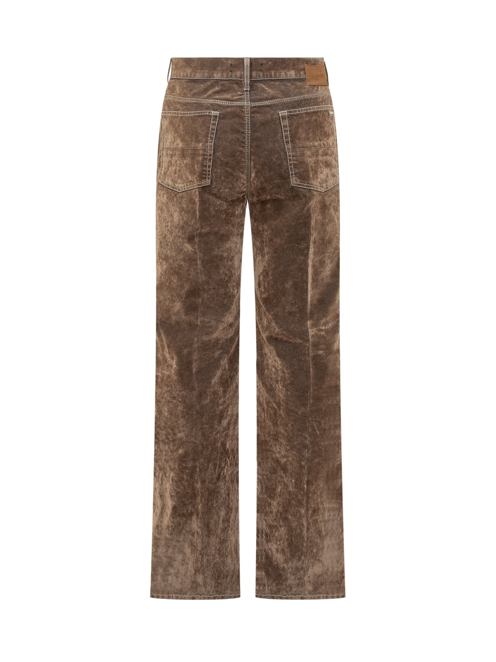 Оригінальна Brown Velvet Straight Leg Pants Amiri – вид ззаду