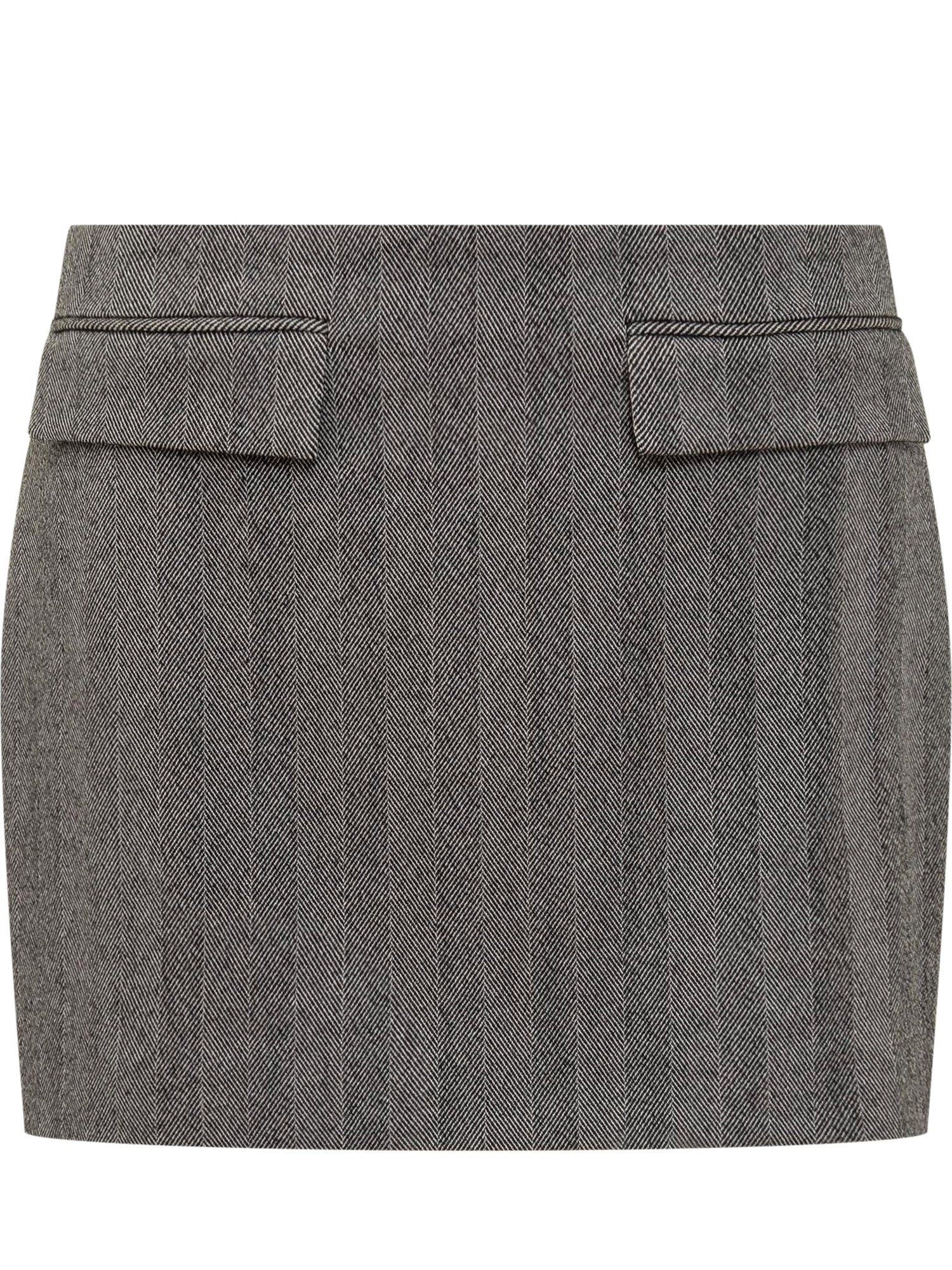 Grey Wool Mini Skirt Salvatore ferragamo оригінал – Купити в Україні – боковий вид