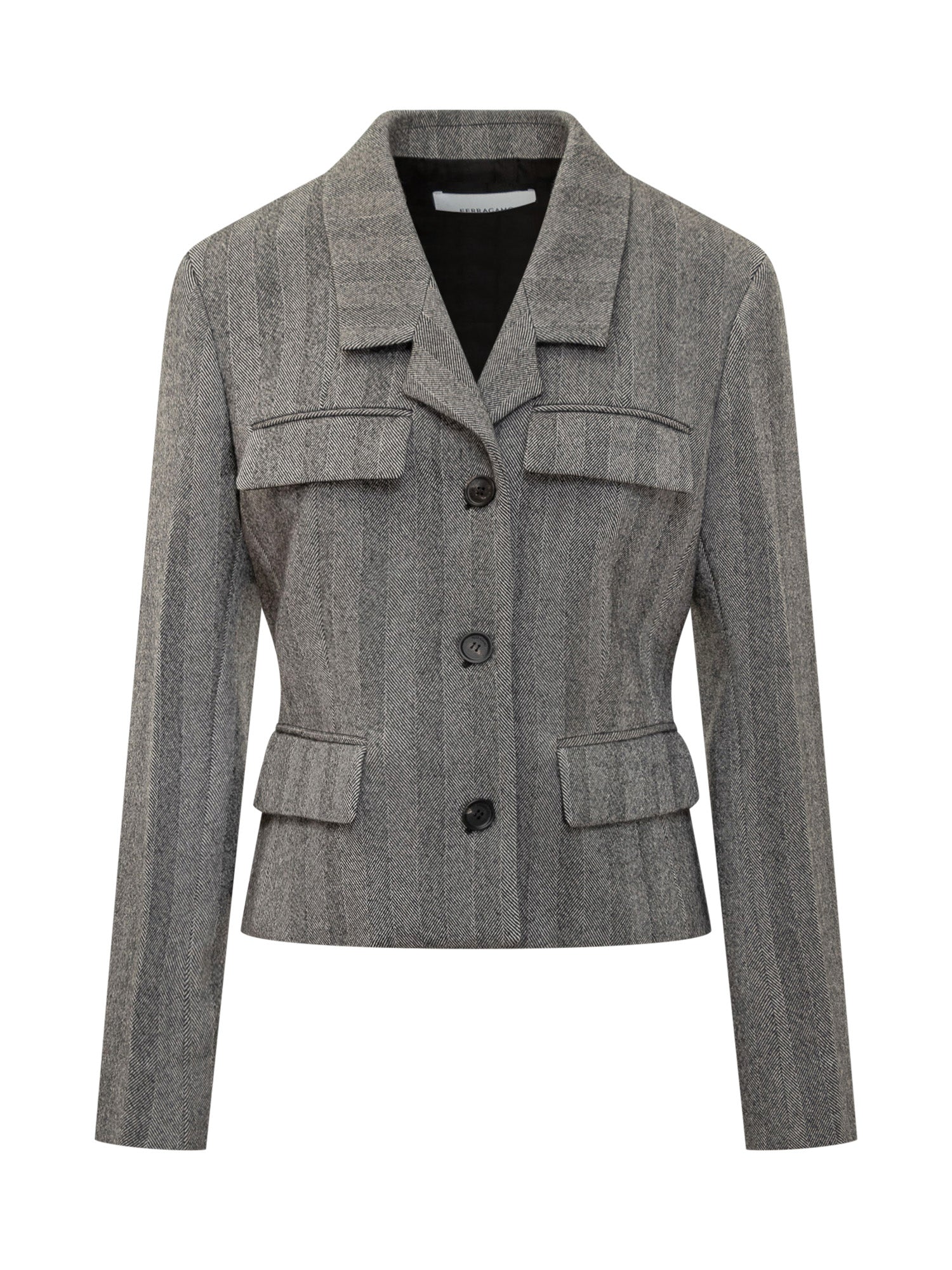 Grey Wool Jacket Salvatore ferragamo оригінал – Купити в Україні – боковий вид