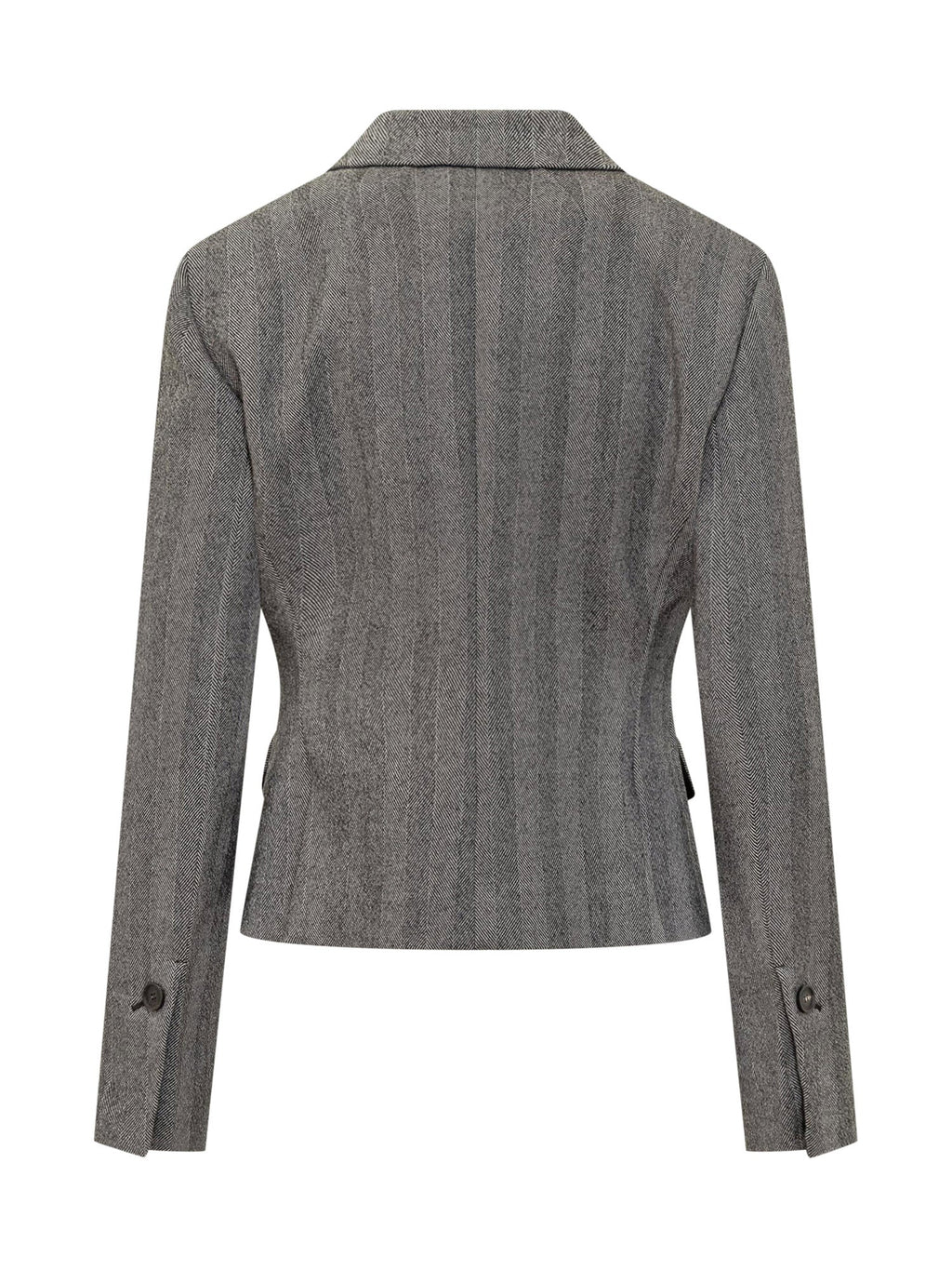 Grey Wool Jacket Salvatore ferragamo оригінал – Купити в Україні – вид ззаду