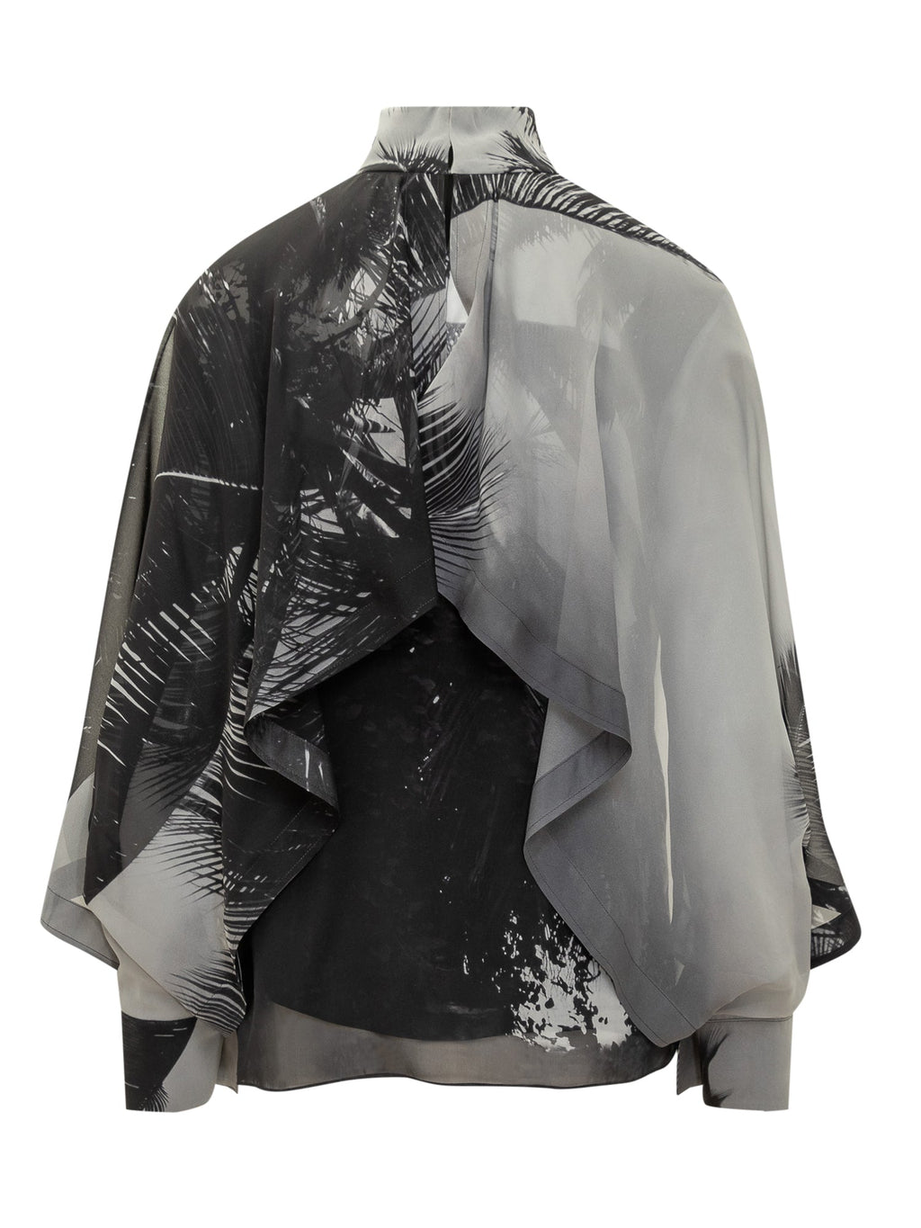 Silk Blouse With Palm Print Salvatore ferragamo – Гарантія оригінальності – вид ззаду