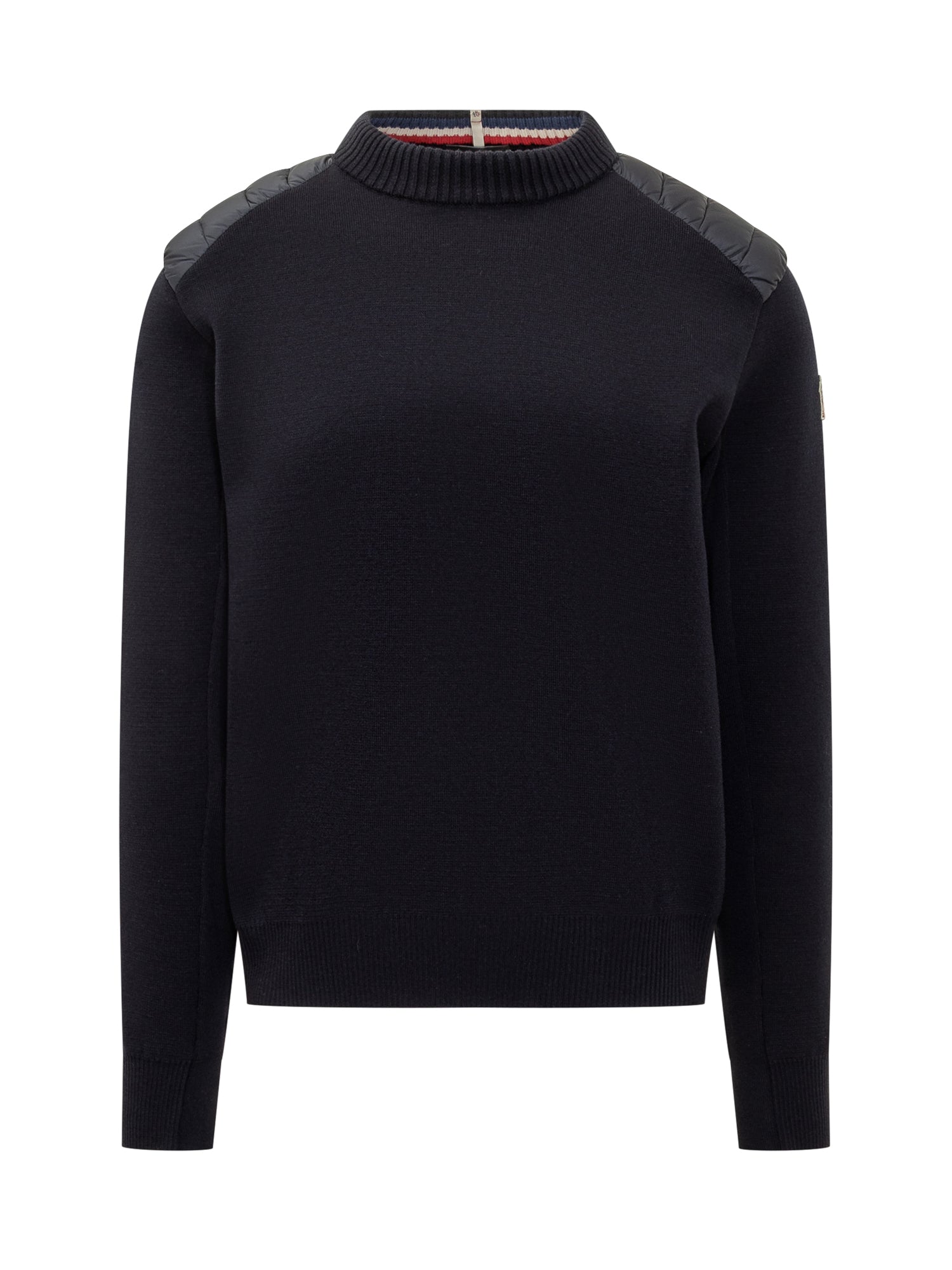Оригінальна Blue Sweater With Quilted Shoulders Moncler – боковий вид