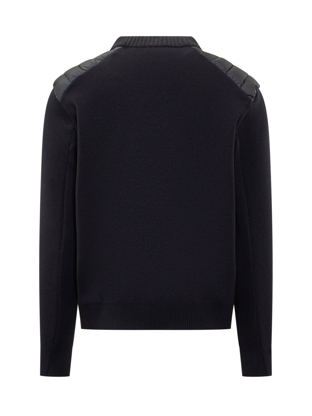 Оригінальна Blue Sweater With Quilted Shoulders Moncler – вид ззаду