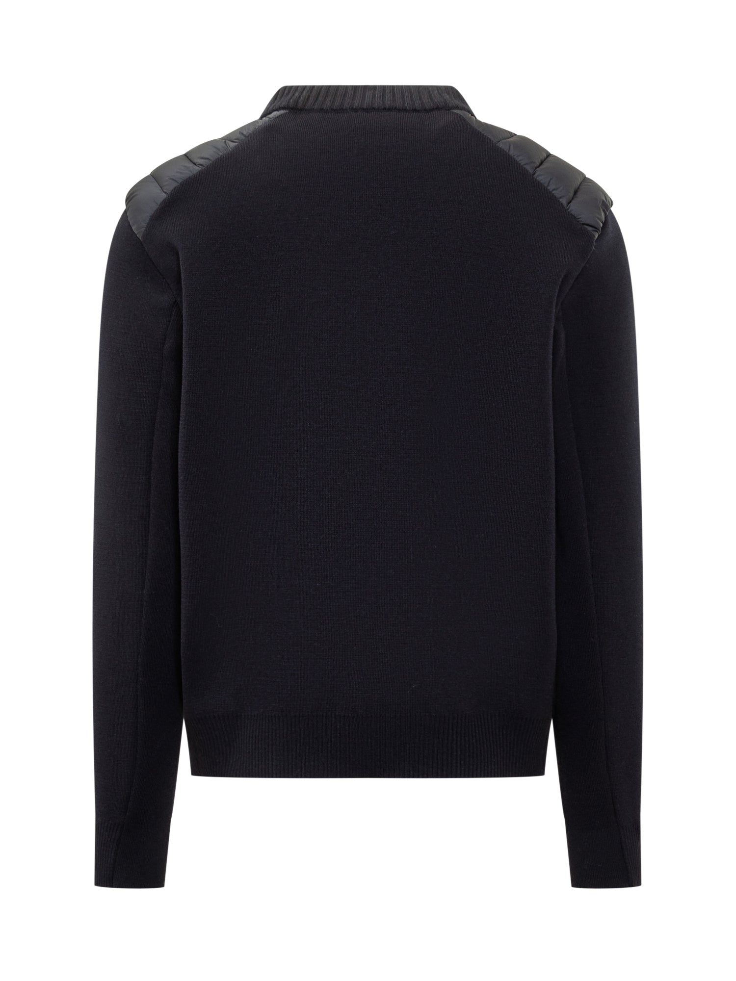 Оригінальна Blue Sweater With Quilted Shoulders Moncler – вид ззаду