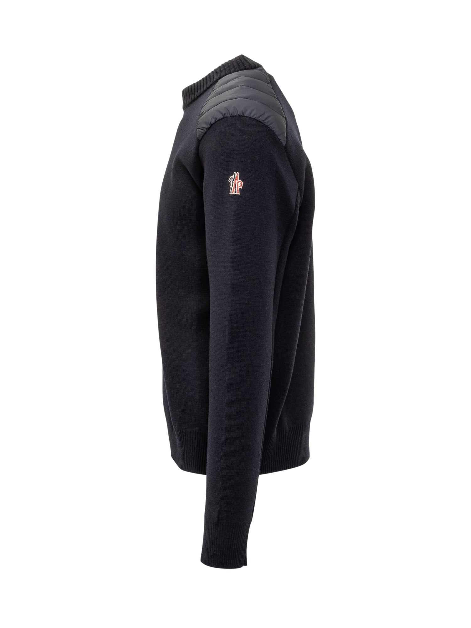 Оригінальна Blue Sweater With Quilted Shoulders Moncler – детальний вид