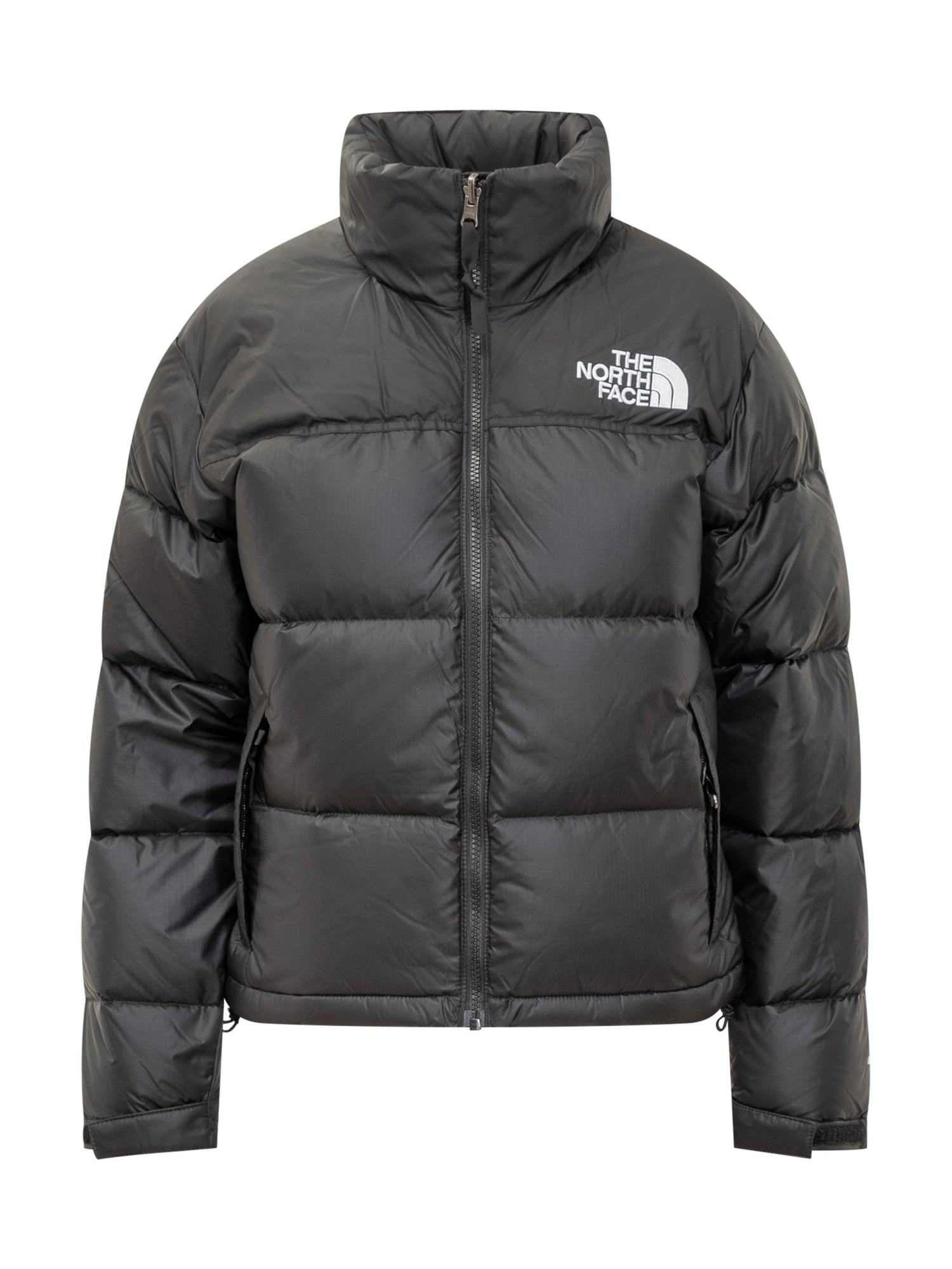 1996 Retro Nuptse Jacket Black The north face – Гарантія оригінальності – боковий вид