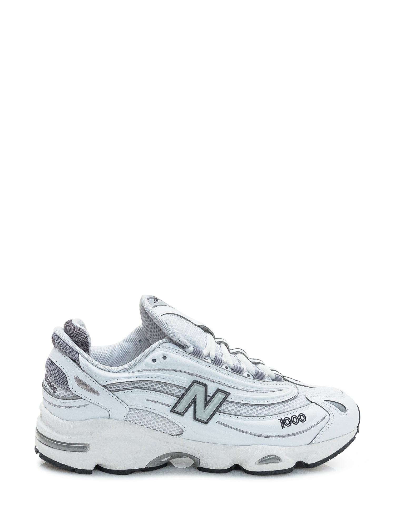 1000 White Mesh And Leather Sneakers New balance оригінал – Купити в Україні – боковий вид