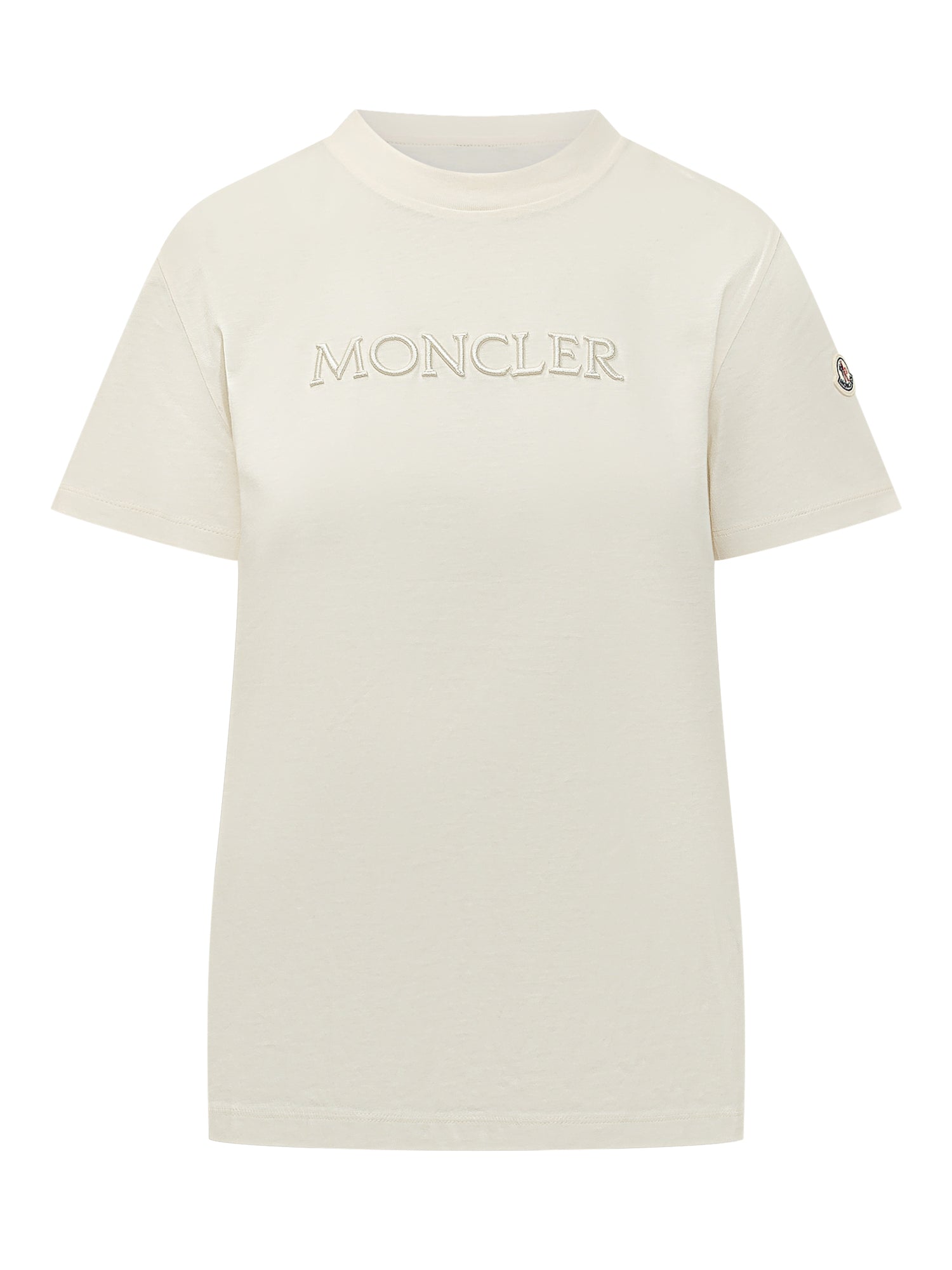 Оригінальна Short Sleeve T-Shirt With Embroidered Logo Moncler – боковий вид