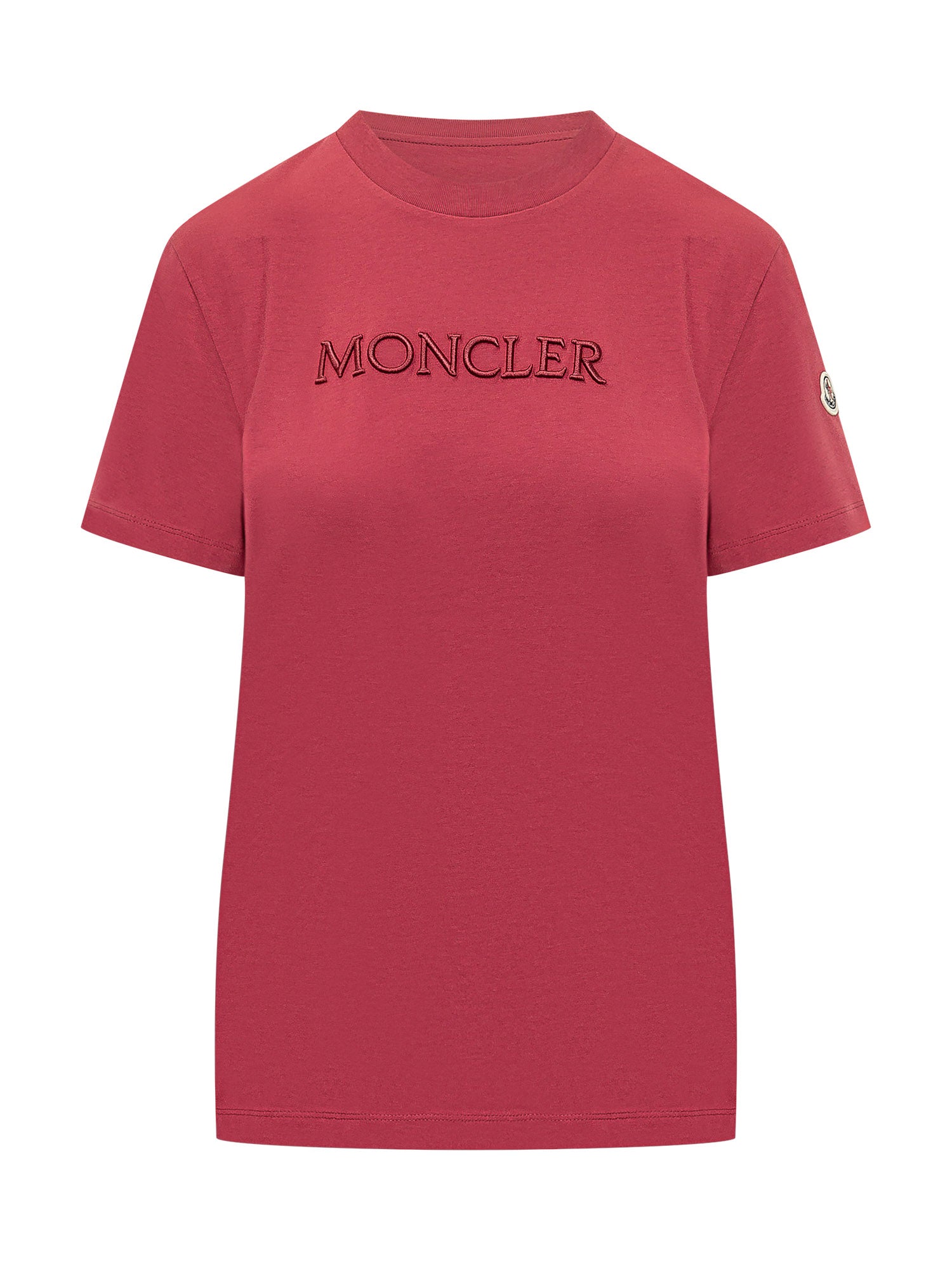Оригінальна Short Sleeve T-Shirt With Embroidered Logo Moncler – боковий вид