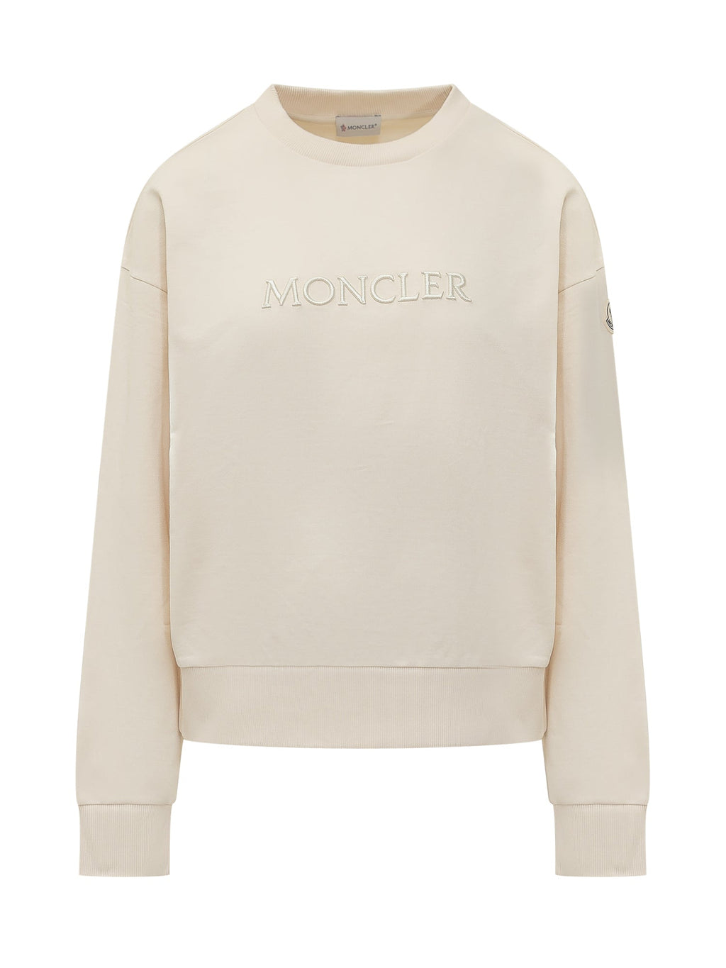 Crewneck Sweatshirt With Front Embroidery Moncler оригінал – Купити в Україні – боковий вид