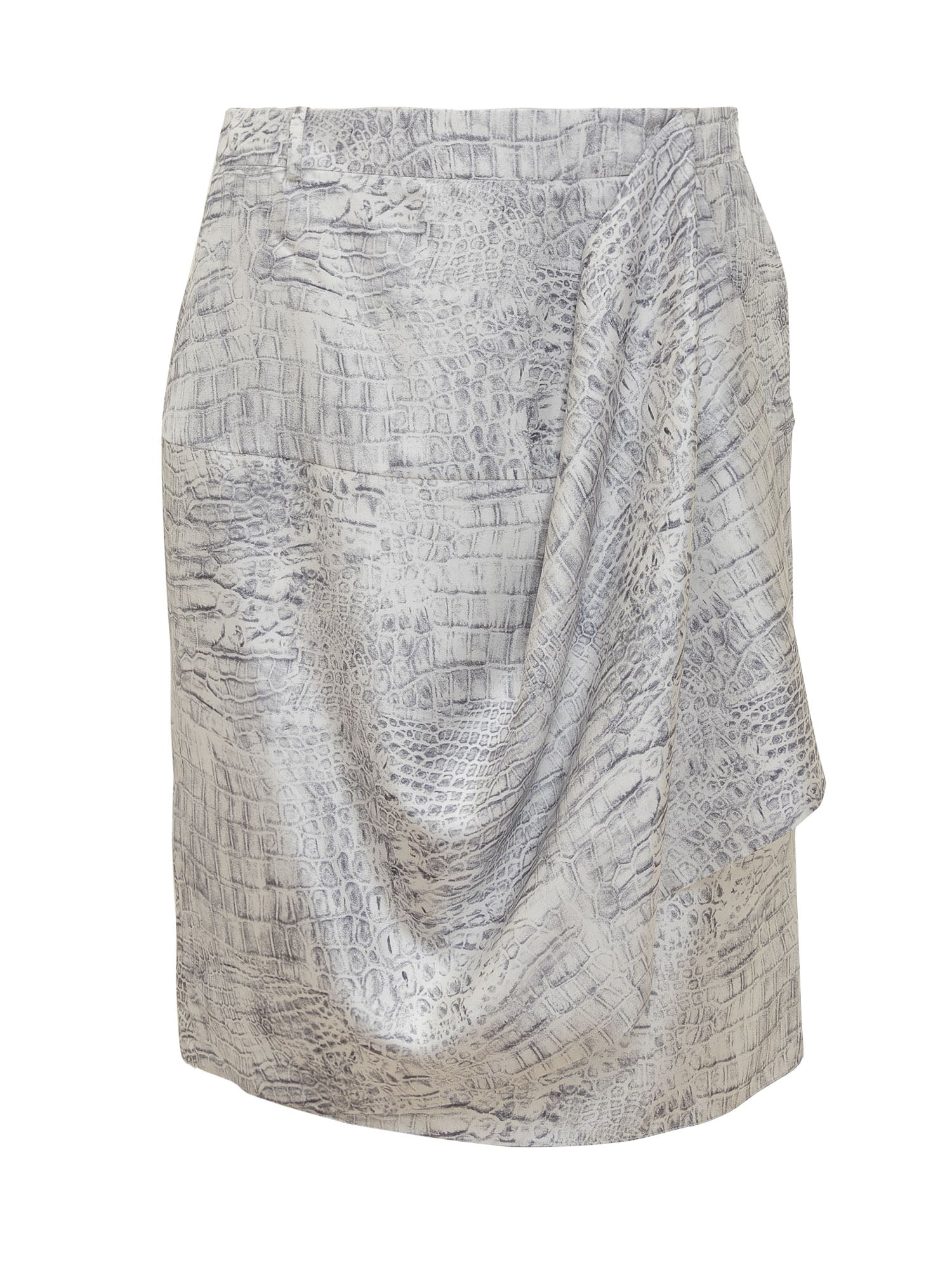Оригінальна Draped Skirt With Animalier Pattern Salvatore ferragamo – боковий вид