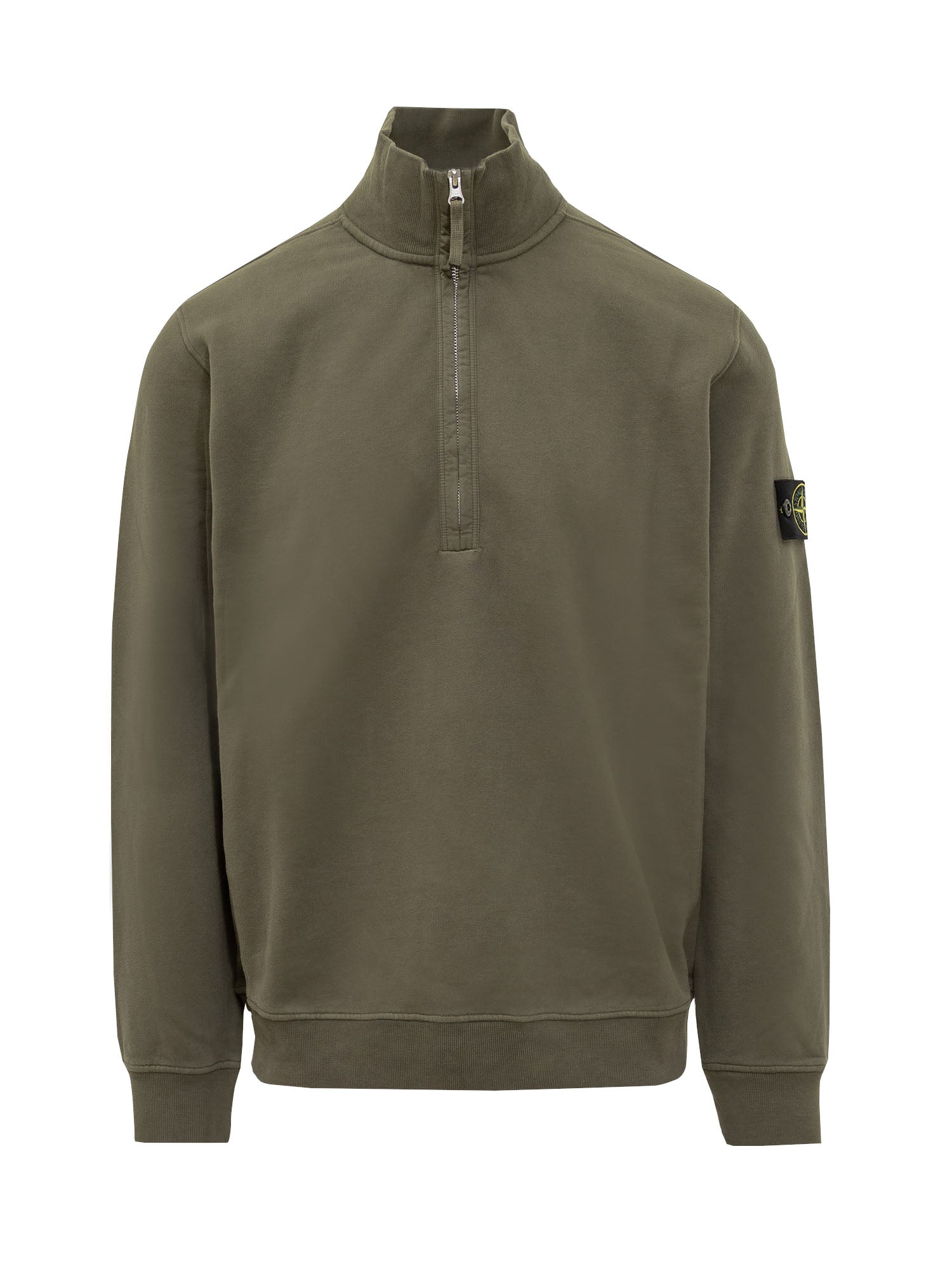 Half-Zip High-Neck Sweatshirt Stone island оригінал – Купити в Україні – боковий вид