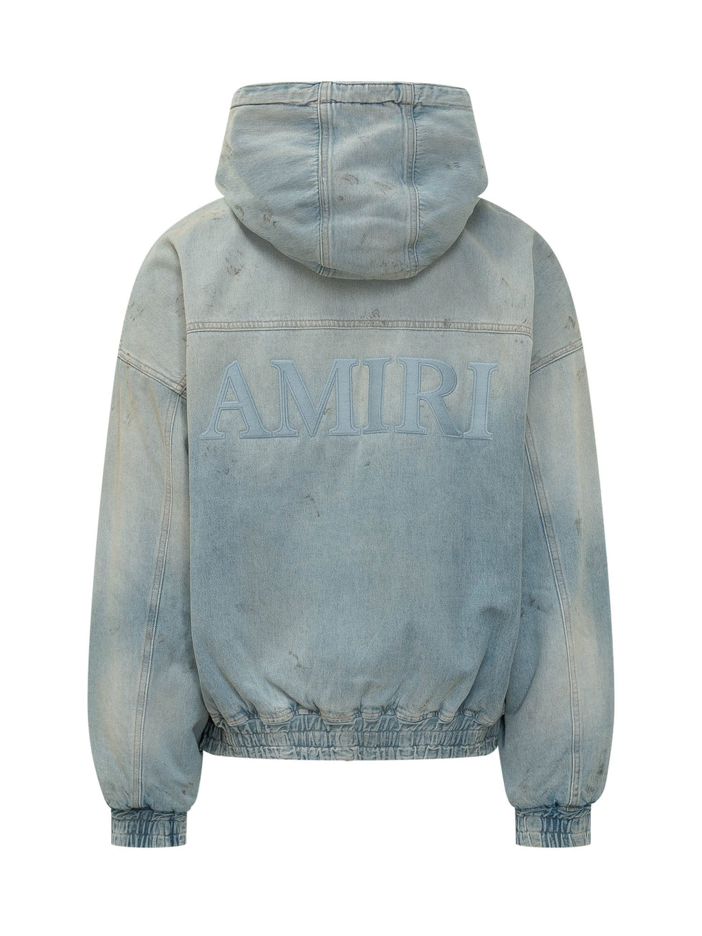 Denim Zip Hoodie With Hood And Kangaroo Pocket Amiri – Гарантія оригінальності – вид ззаду