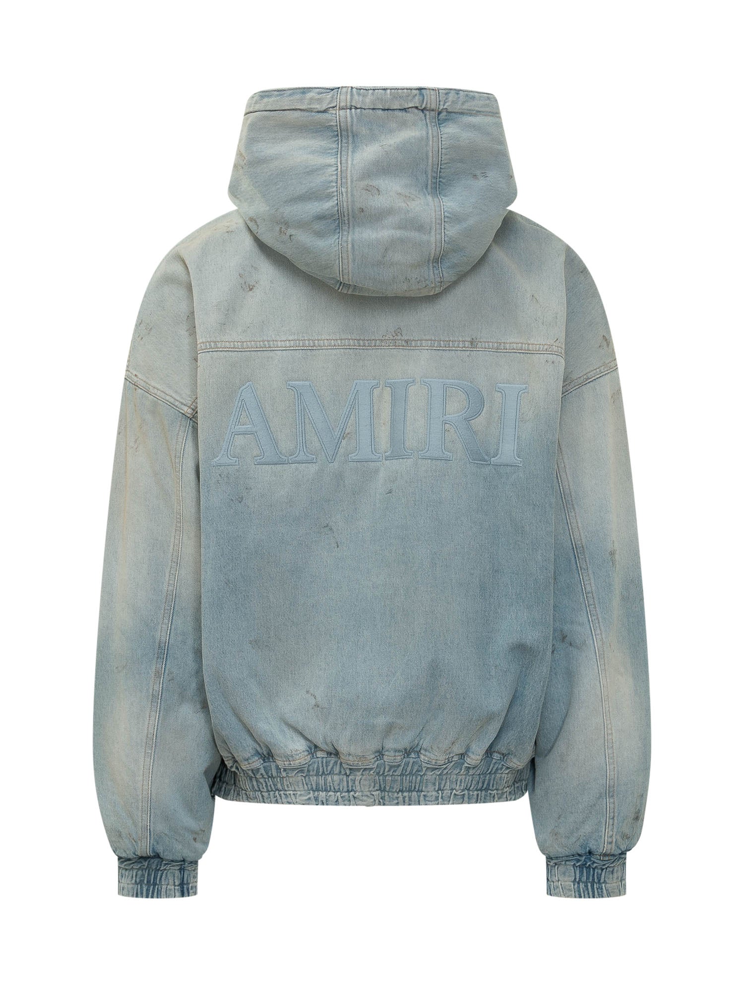 Denim Zip Hoodie With Hood And Kangaroo Pocket Amiri – Гарантія оригінальності – вид ззаду