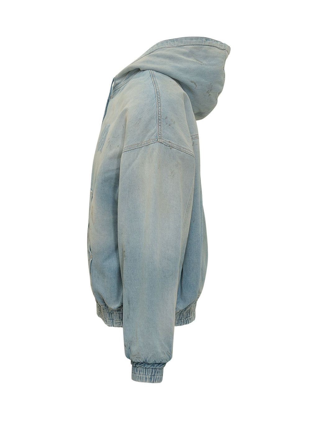 Denim Zip Hoodie With Hood And Kangaroo Pocket Amiri – Гарантія оригінальності – детальний вид
