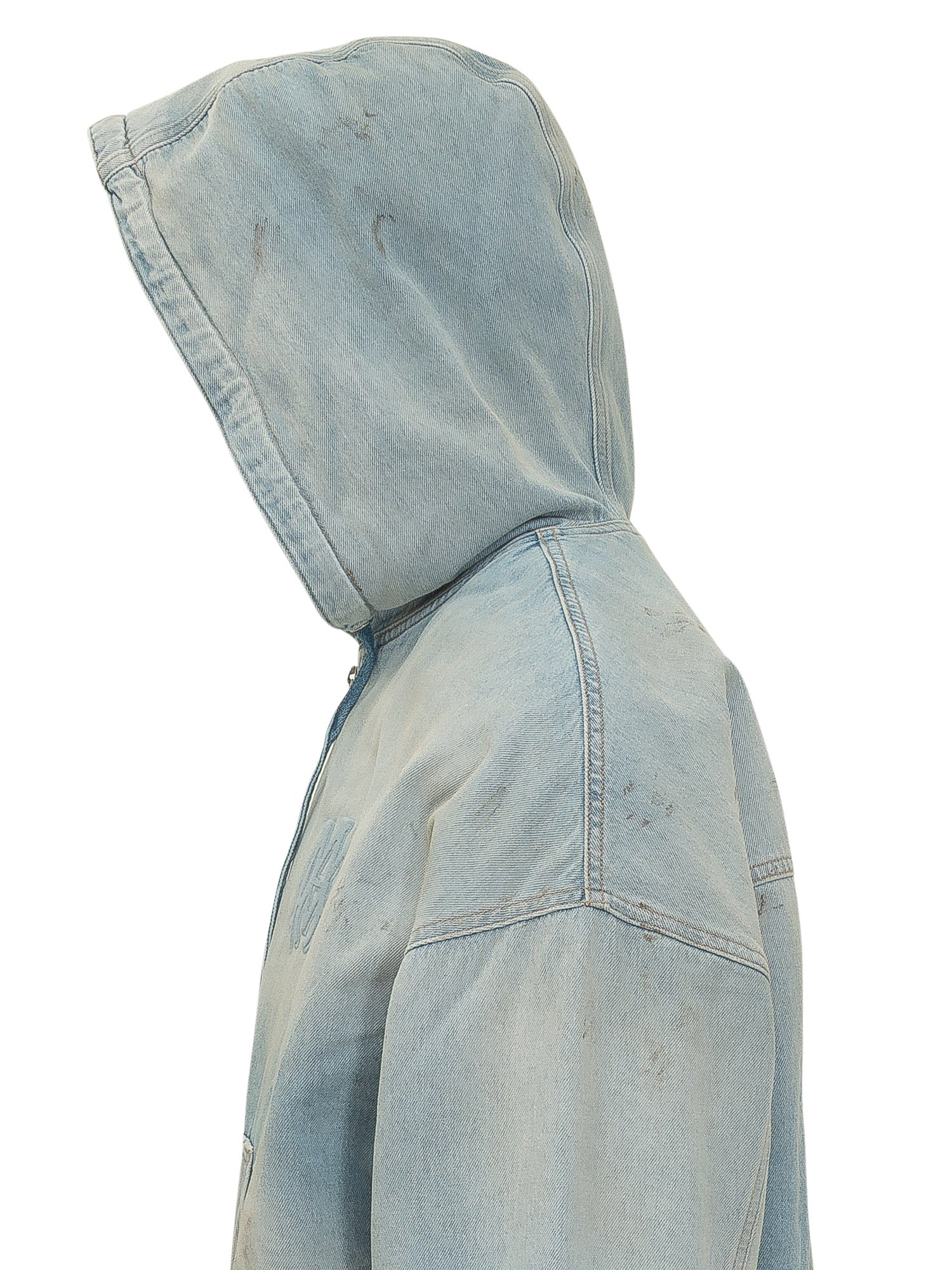 Denim Zip Hoodie With Hood And Kangaroo Pocket Amiri – Гарантія оригінальності – збільшений вид