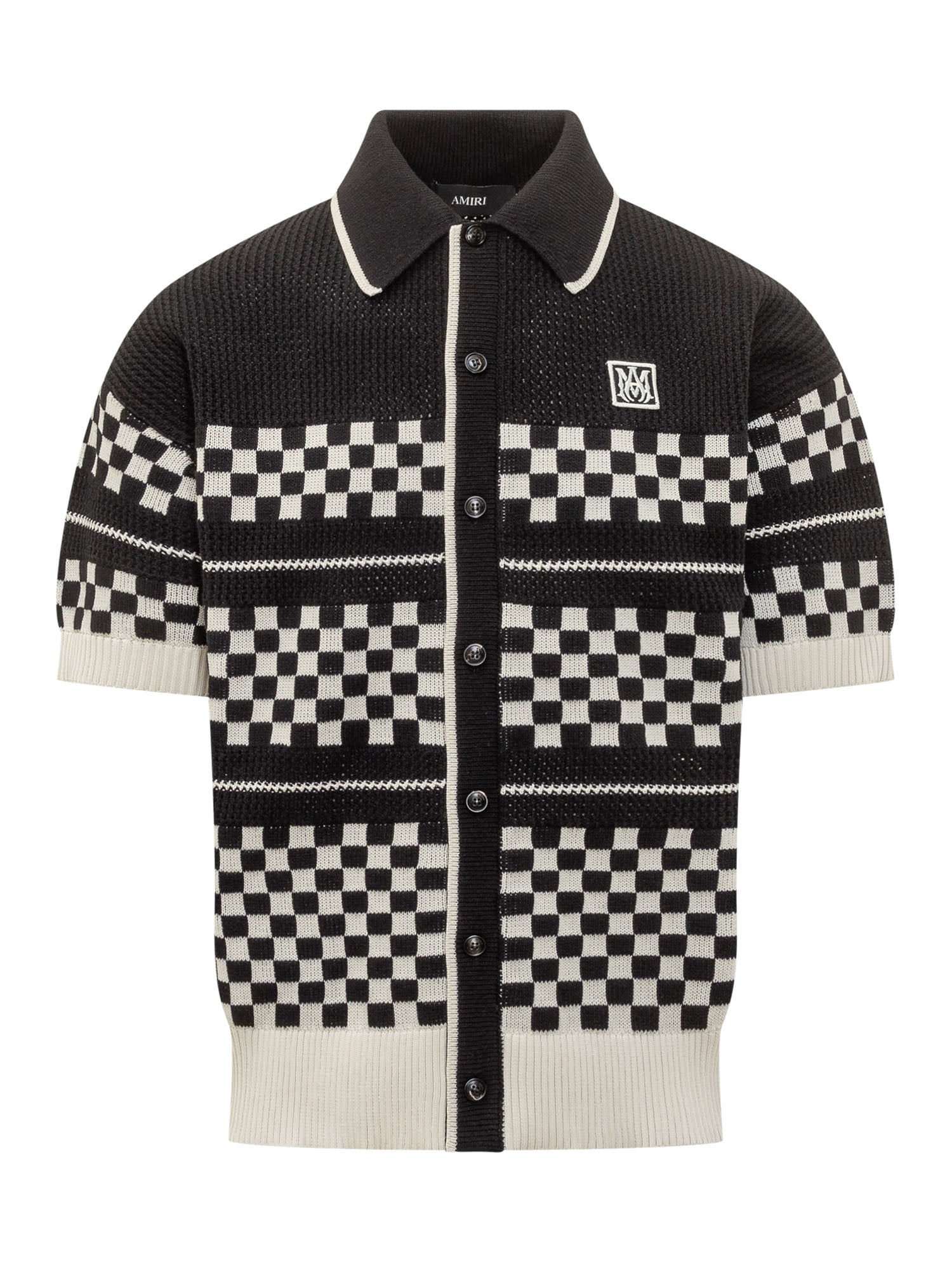 Оригінальна Short Sleeve Knit Polo Amiri – боковий вид