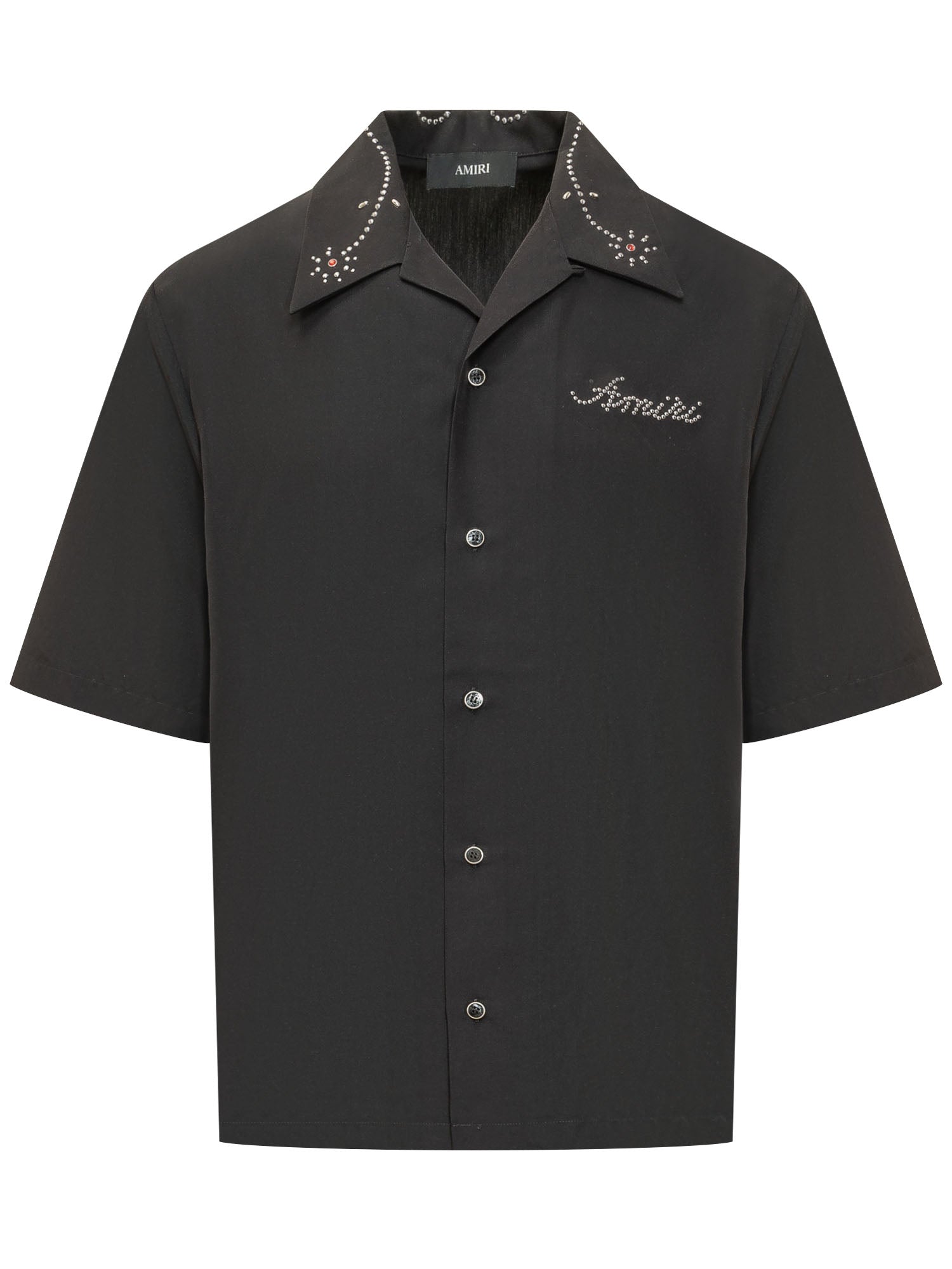 Stud Camp Shirt With Collar And Decorative Applications Amiri оригінал – Купити в Україні – боковий вид