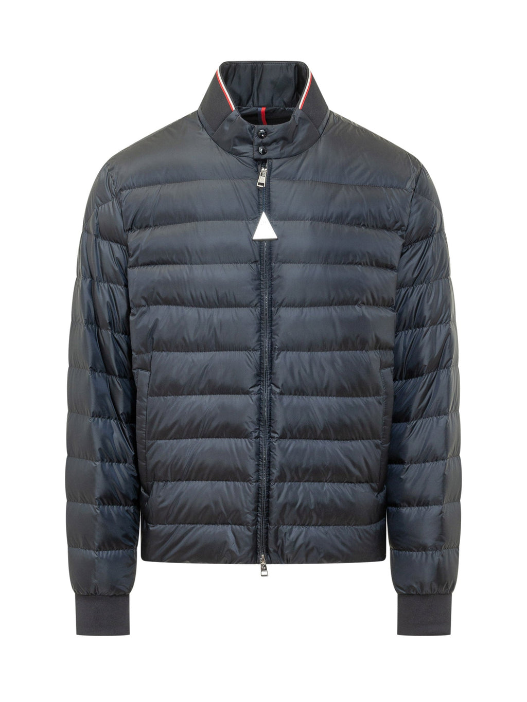 Padded Biker Jacket With High Neck Moncler – Гарантія оригінальності – боковий вид