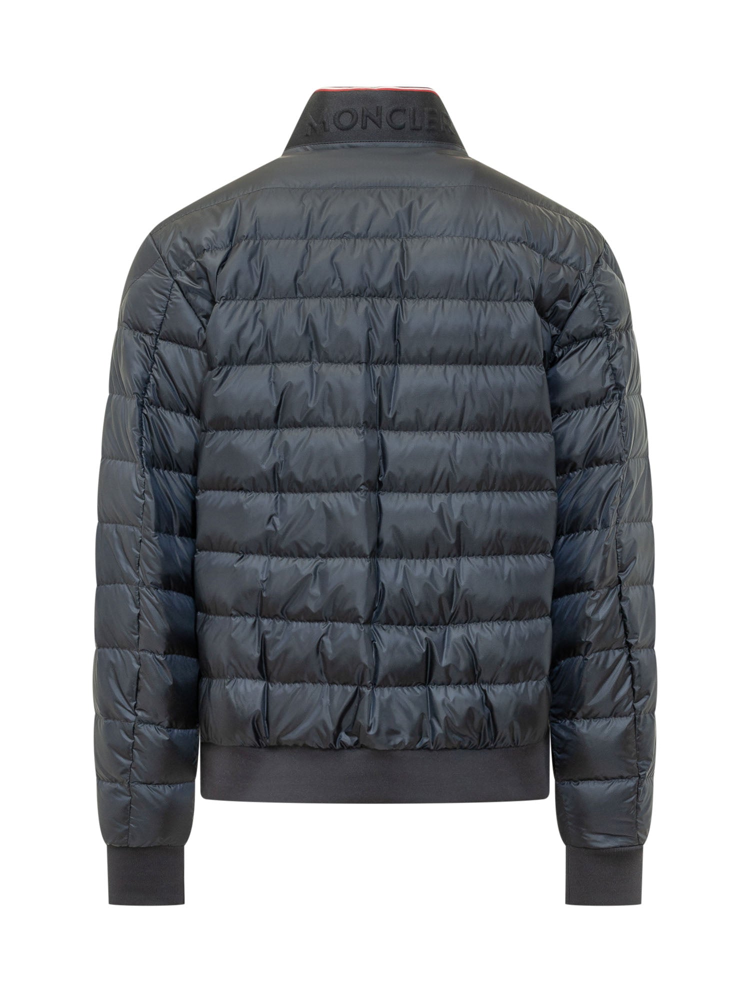 Padded Biker Jacket With High Neck Moncler – Гарантія оригінальності – вид ззаду