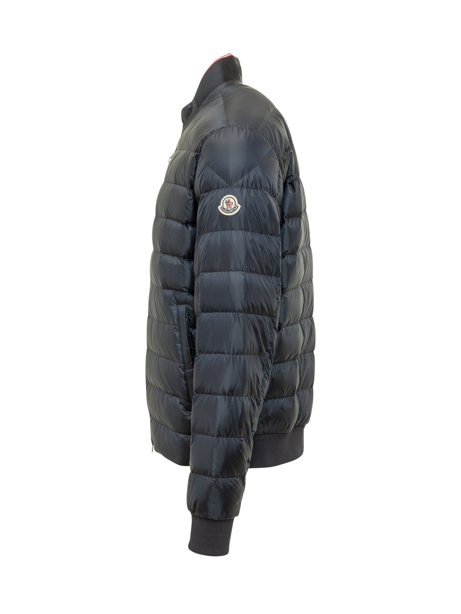 Padded Biker Jacket With High Neck Moncler – Гарантія оригінальності – детальний вид