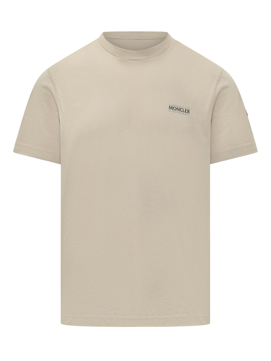 Short-Sleeve Cotton T-Shirt With Logo Moncler оригінал – Купити в Україні – боковий вид