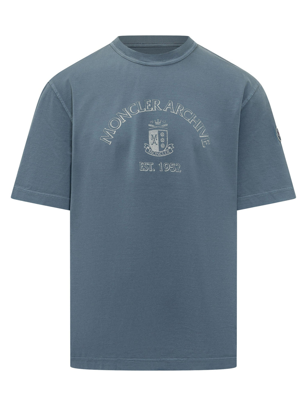 Short-Sleeve Cotton T-Shirt With Logo Moncler оригінал – Купити в Україні – боковий вид