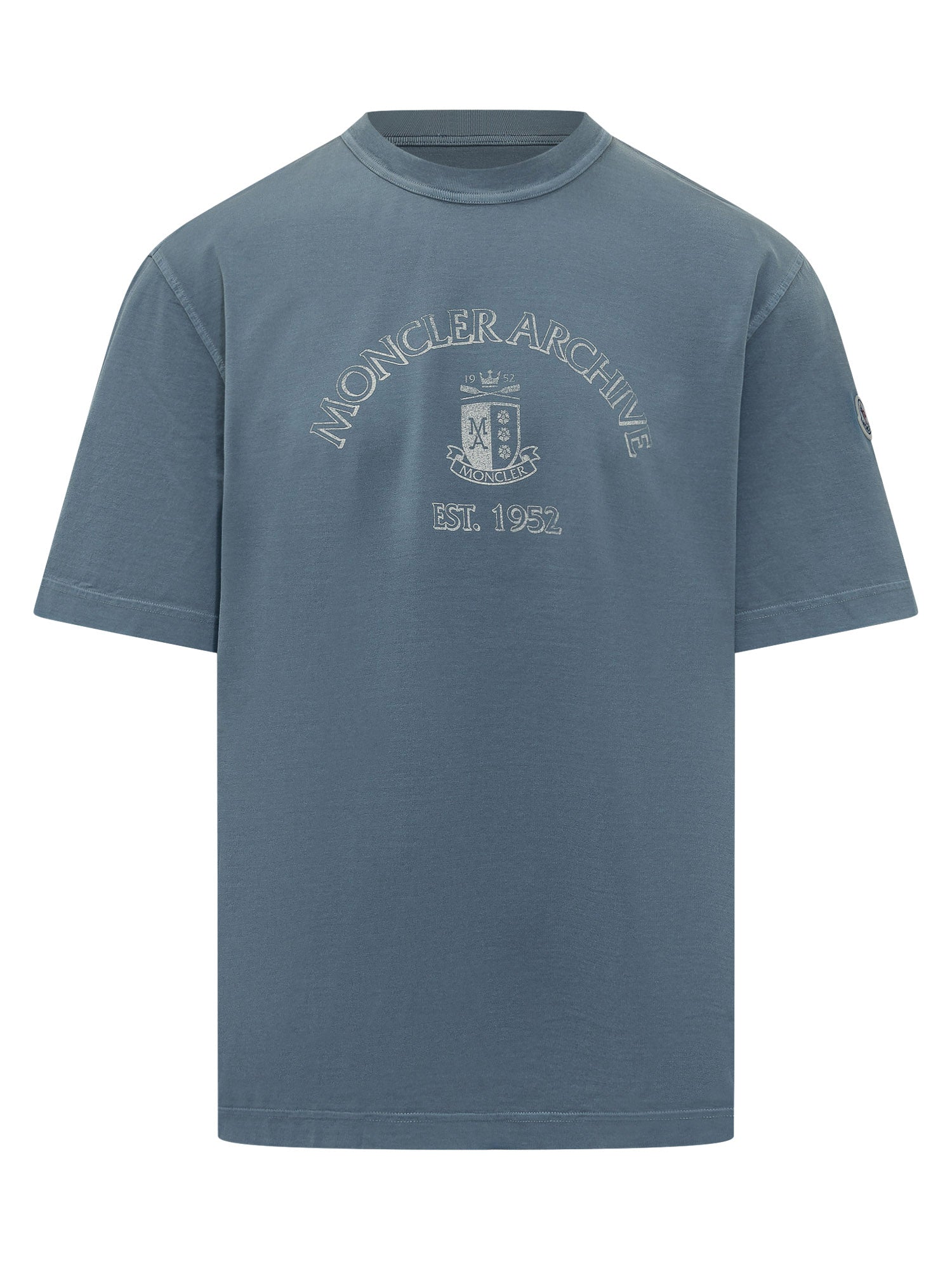 Short-Sleeve Cotton T-Shirt With Logo Moncler оригінал – Купити в Україні – боковий вид