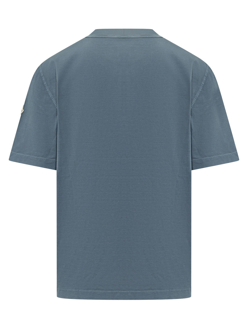 Short-Sleeve Cotton T-Shirt With Logo Moncler оригінал – Купити в Україні – вид ззаду