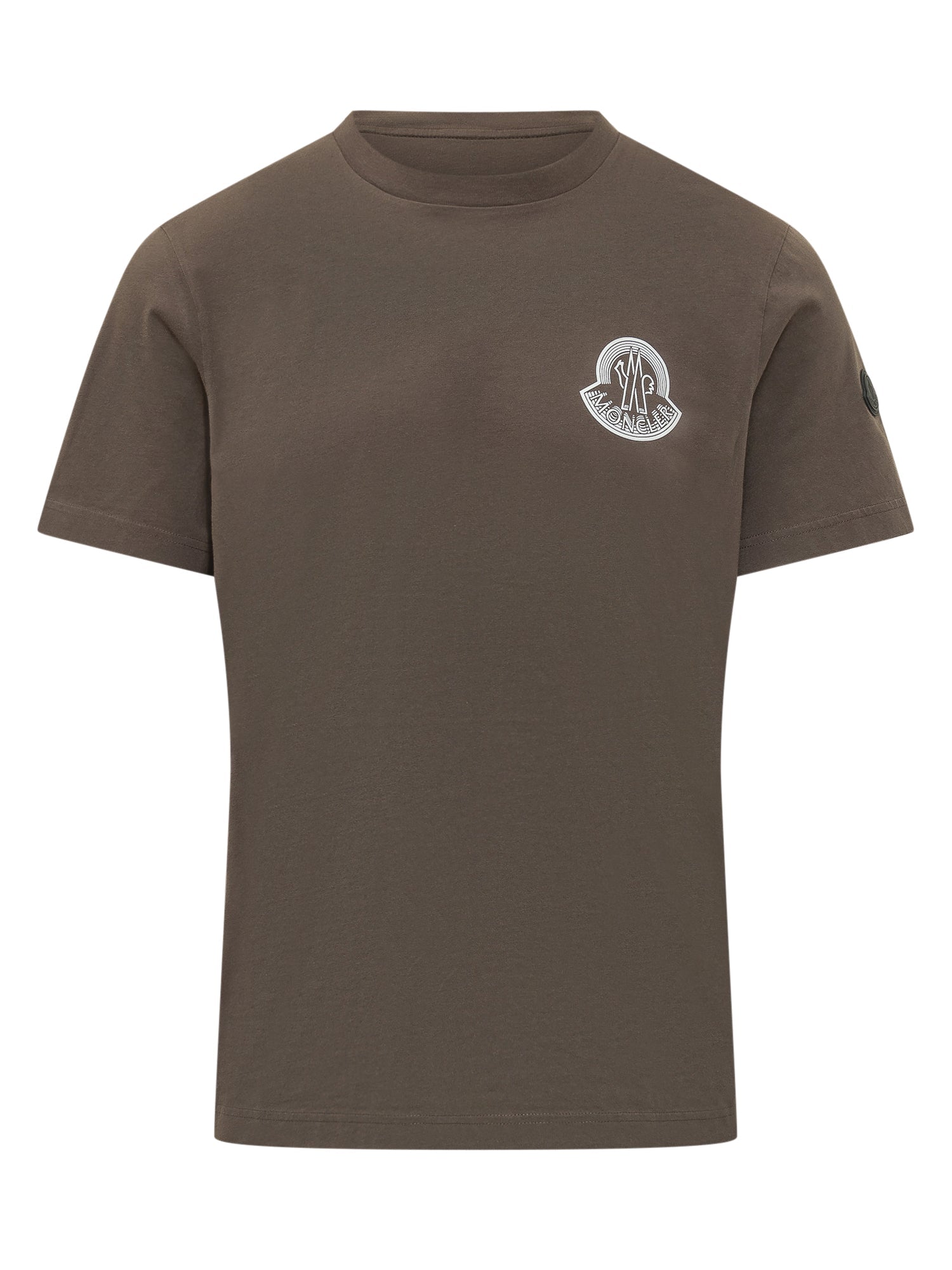 Short-Sleeve Cotton T-Shirt With Logo Moncler оригінал – Купити в Україні – боковий вид