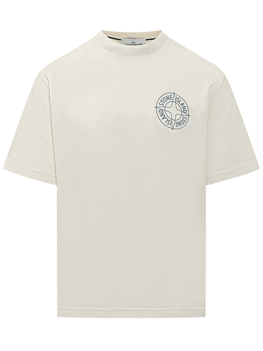 Оригінальна Crew Neck T-Shirt With Graphic Print Stone island – боковий вид
