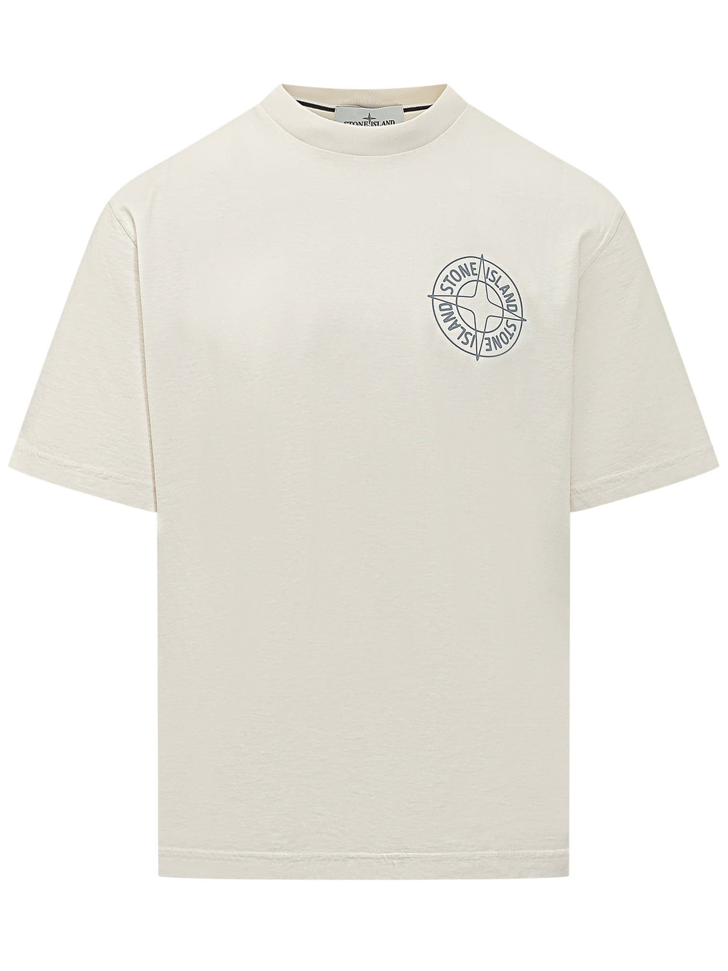 Оригінальна Crew Neck T-Shirt With Graphic Print Stone island – боковий вид