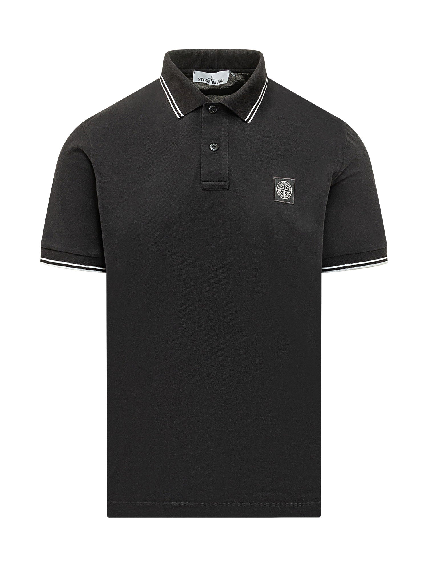Short Sleeve Polo Shirt With Contrast Details Stone island оригінал – Купити в Україні – боковий вид