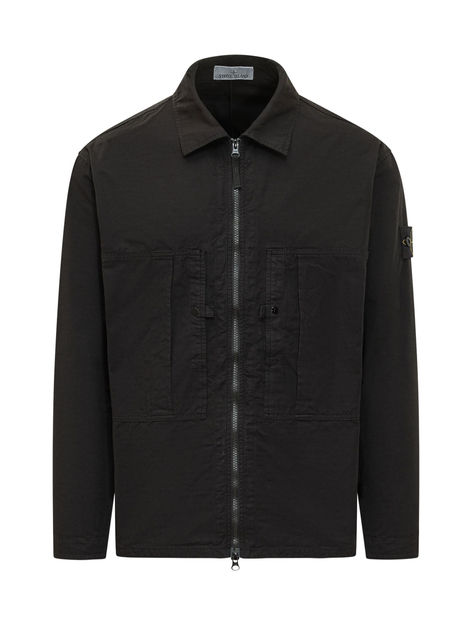 Zip Shirt Jacket With Front Pockets Stone island – Гарантія оригінальності – боковий вид