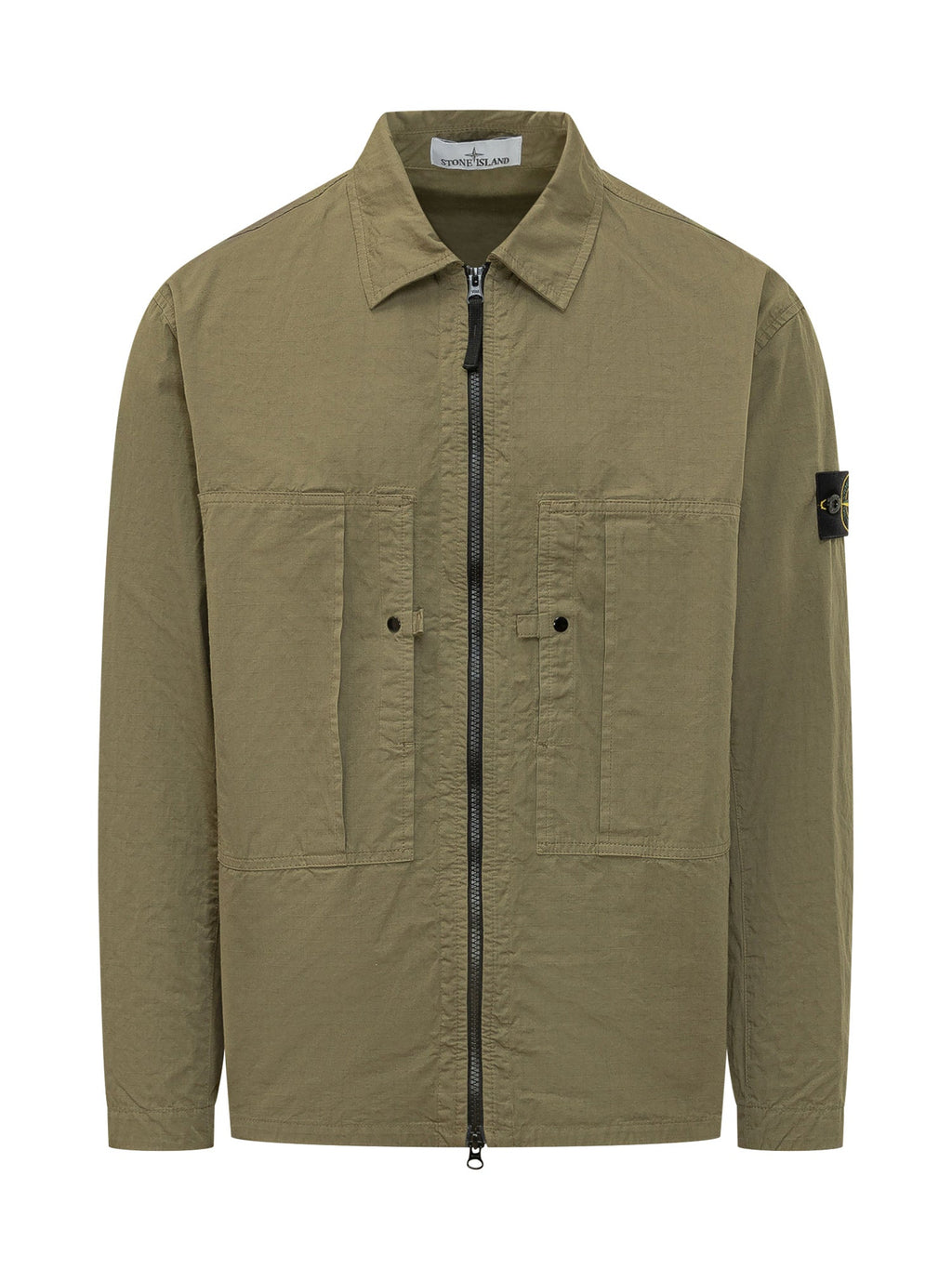 Overshirt With Zip And Front Pockets Stone island оригінал – Купити в Україні – боковий вид