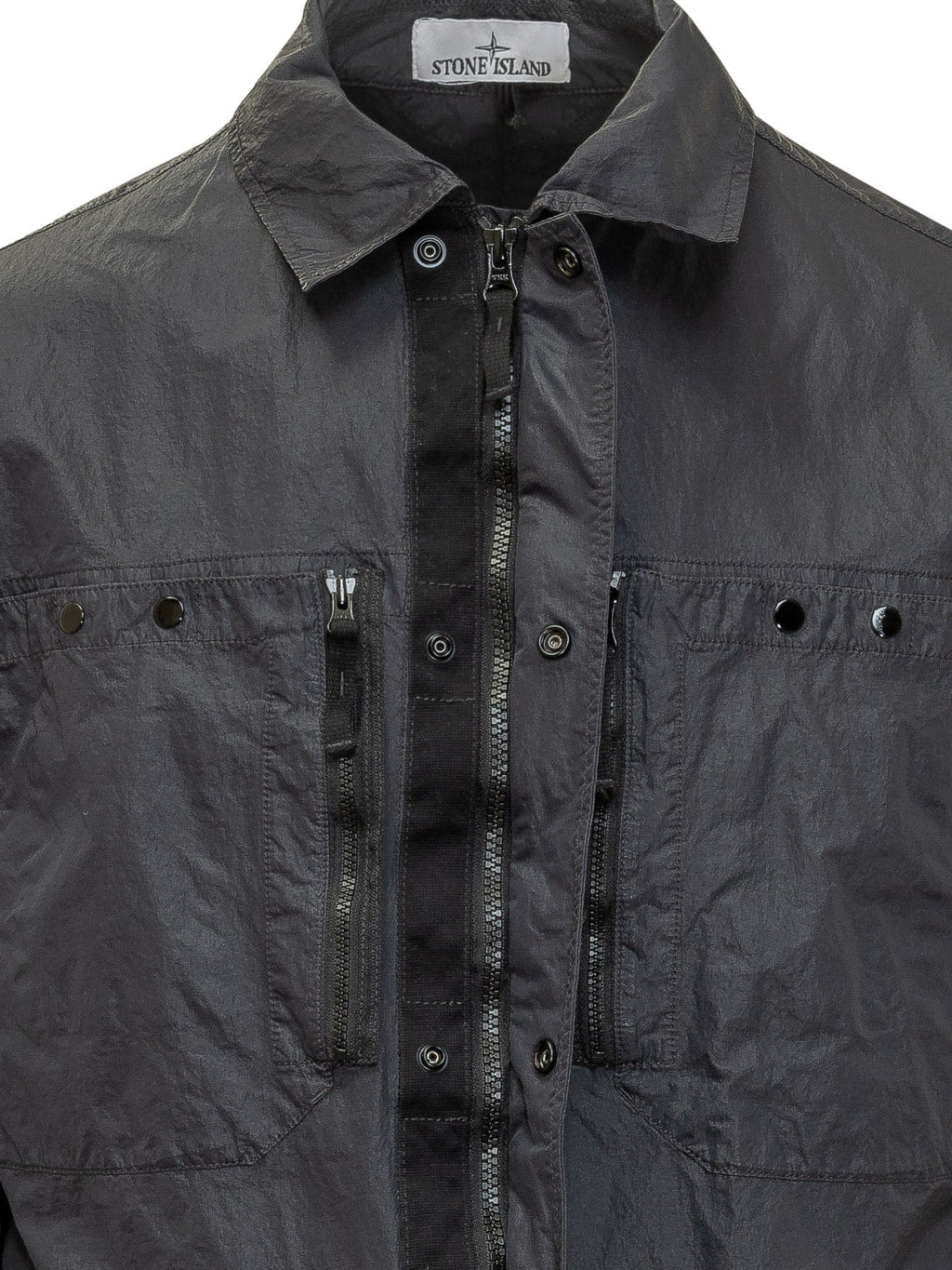 Long Sleeve Shirt With Front Pockets And Zip Stone island – Гарантія оригінальності – збільшений вид