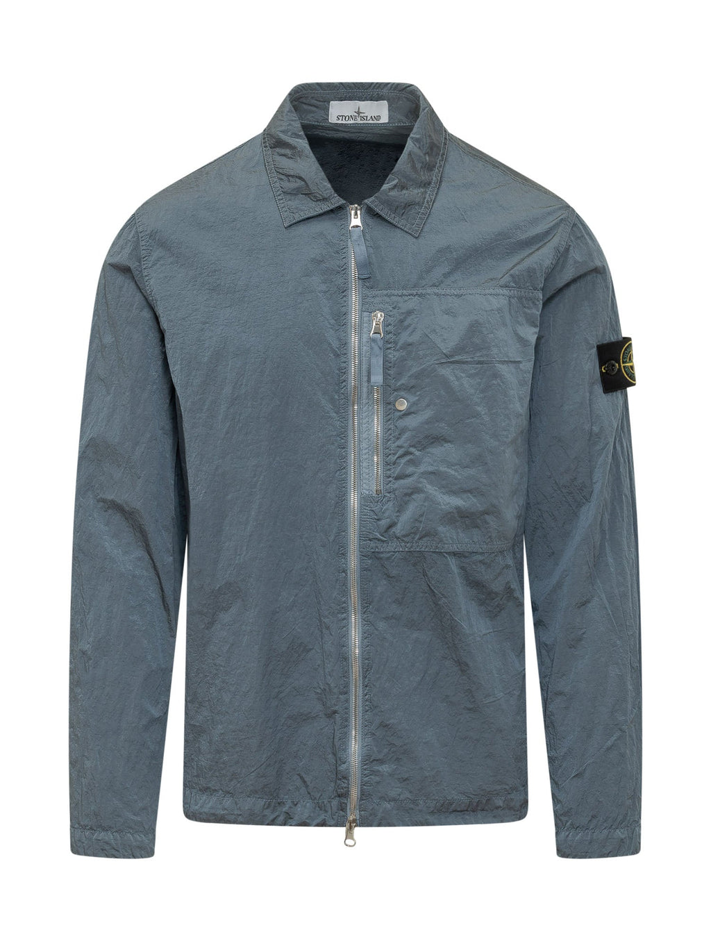 Zip-Up Overshirt With Chest Pocket Stone island – Гарантія оригінальності – боковий вид