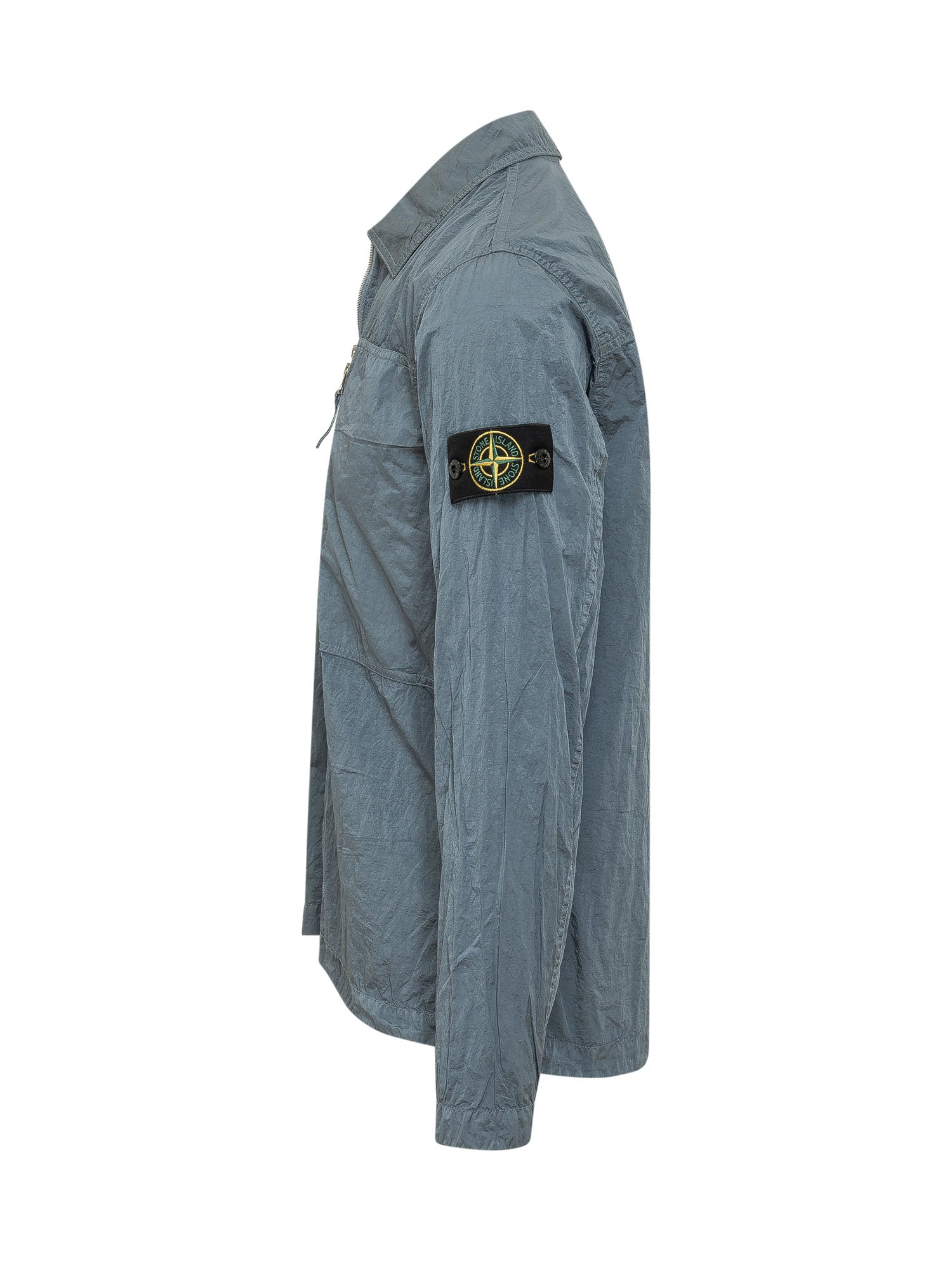 Zip-Up Overshirt With Chest Pocket Stone island – Гарантія оригінальності – детальний вид