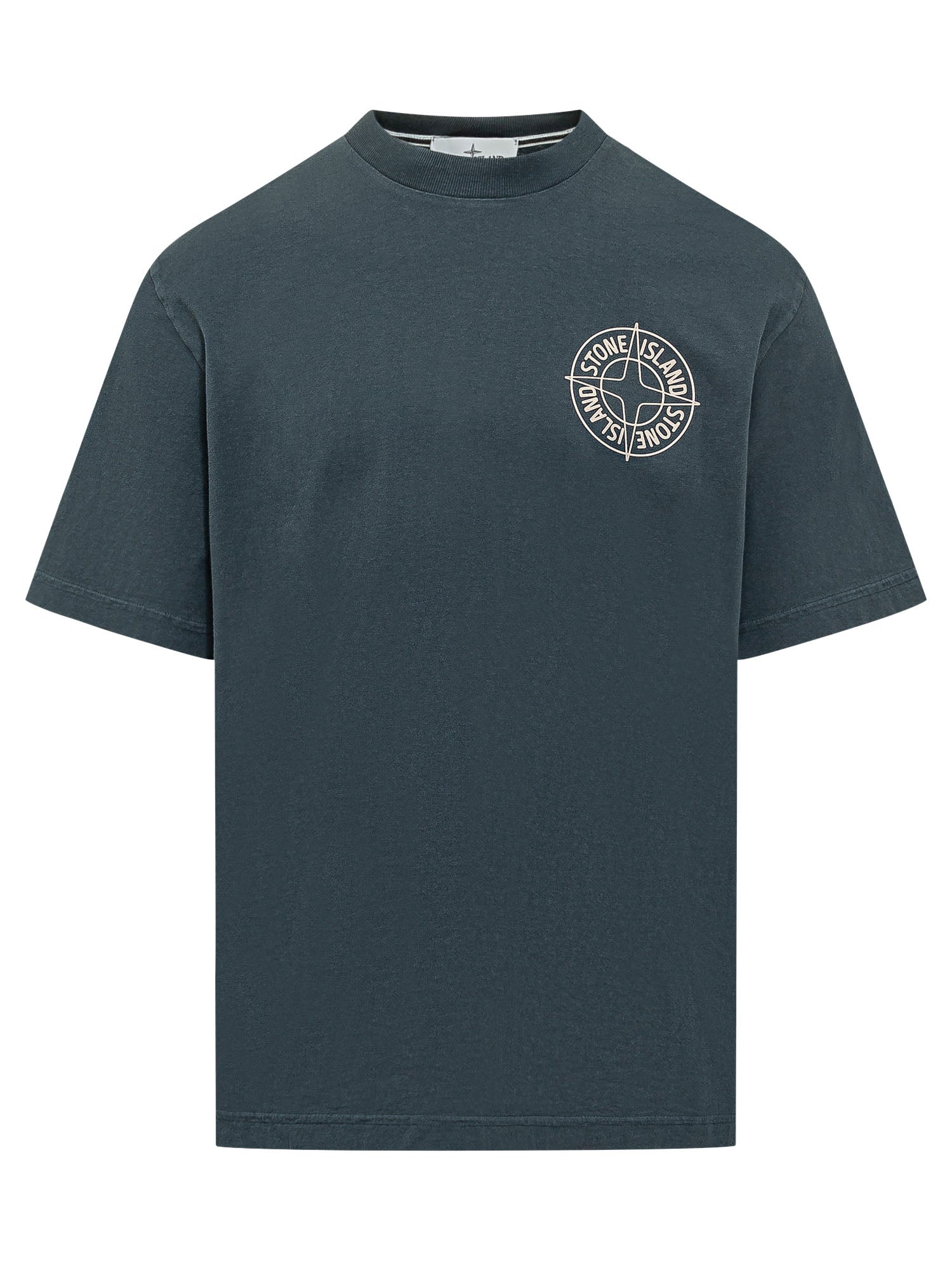 Оригінальна Crew Neck T-Shirt With Graphic Print Stone island – боковий вид