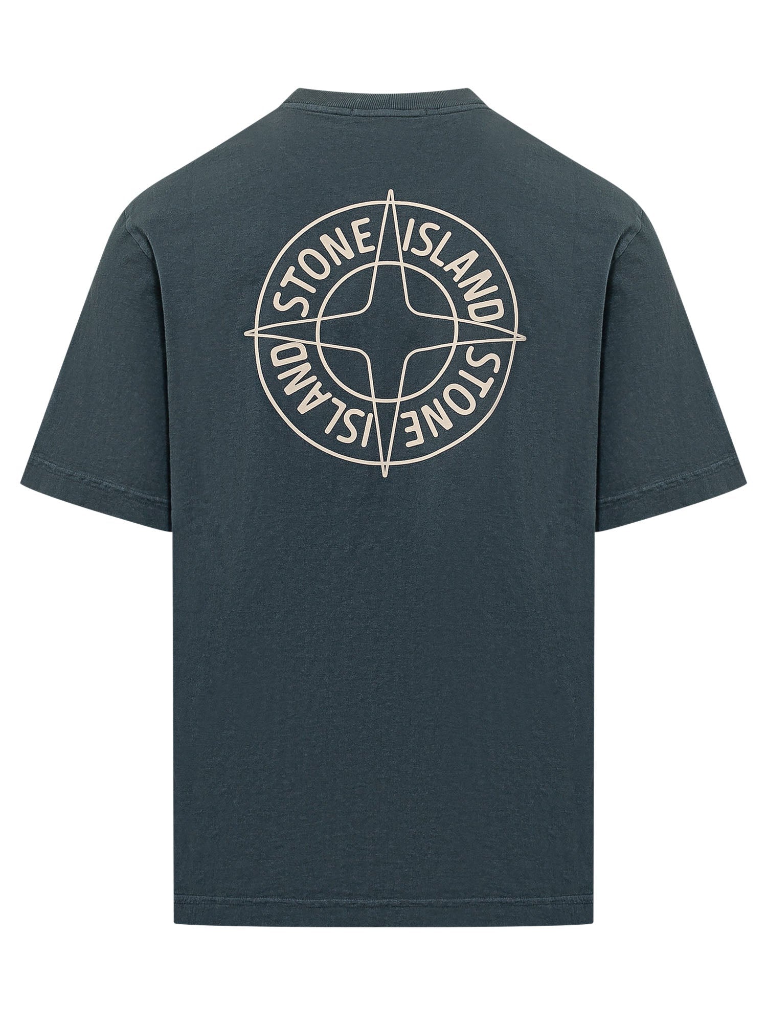 Оригінальна Crew Neck T-Shirt With Graphic Print Stone island – вид ззаду