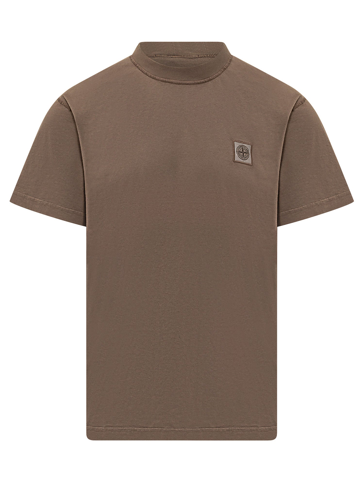 T-Shirt With Logo Patch On Chest Stone island оригінал – Купити в Україні – боковий вид