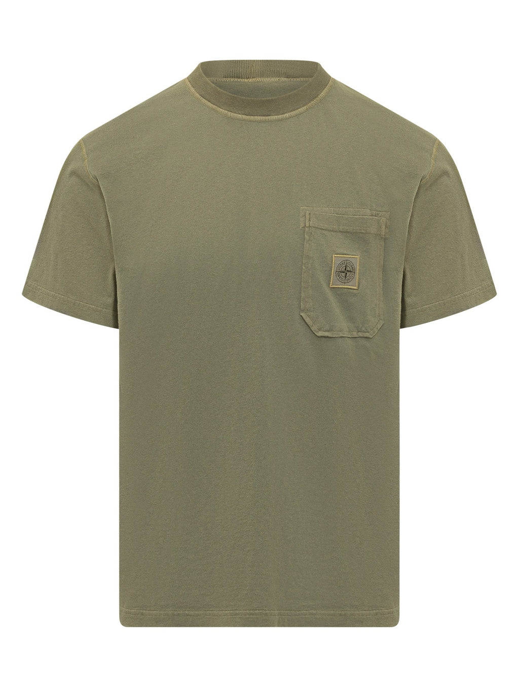 Оригінальна Crew Neck Short Sleeve T-Shirt With Chest Pocket Stone island – боковий вид