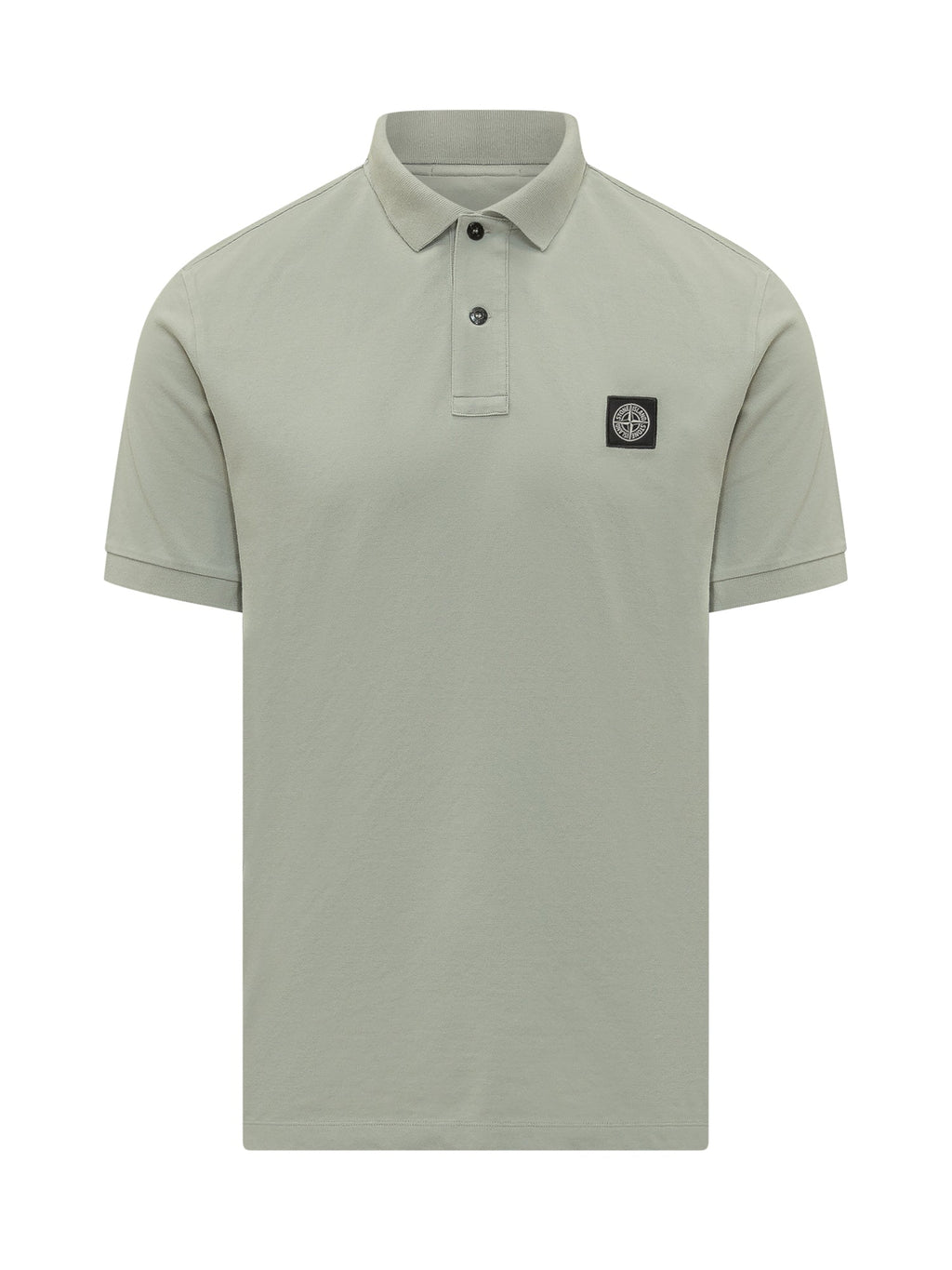 Short Sleeve Polo With Chest Patch And Buttons Stone island – Гарантія оригінальності – боковий вид