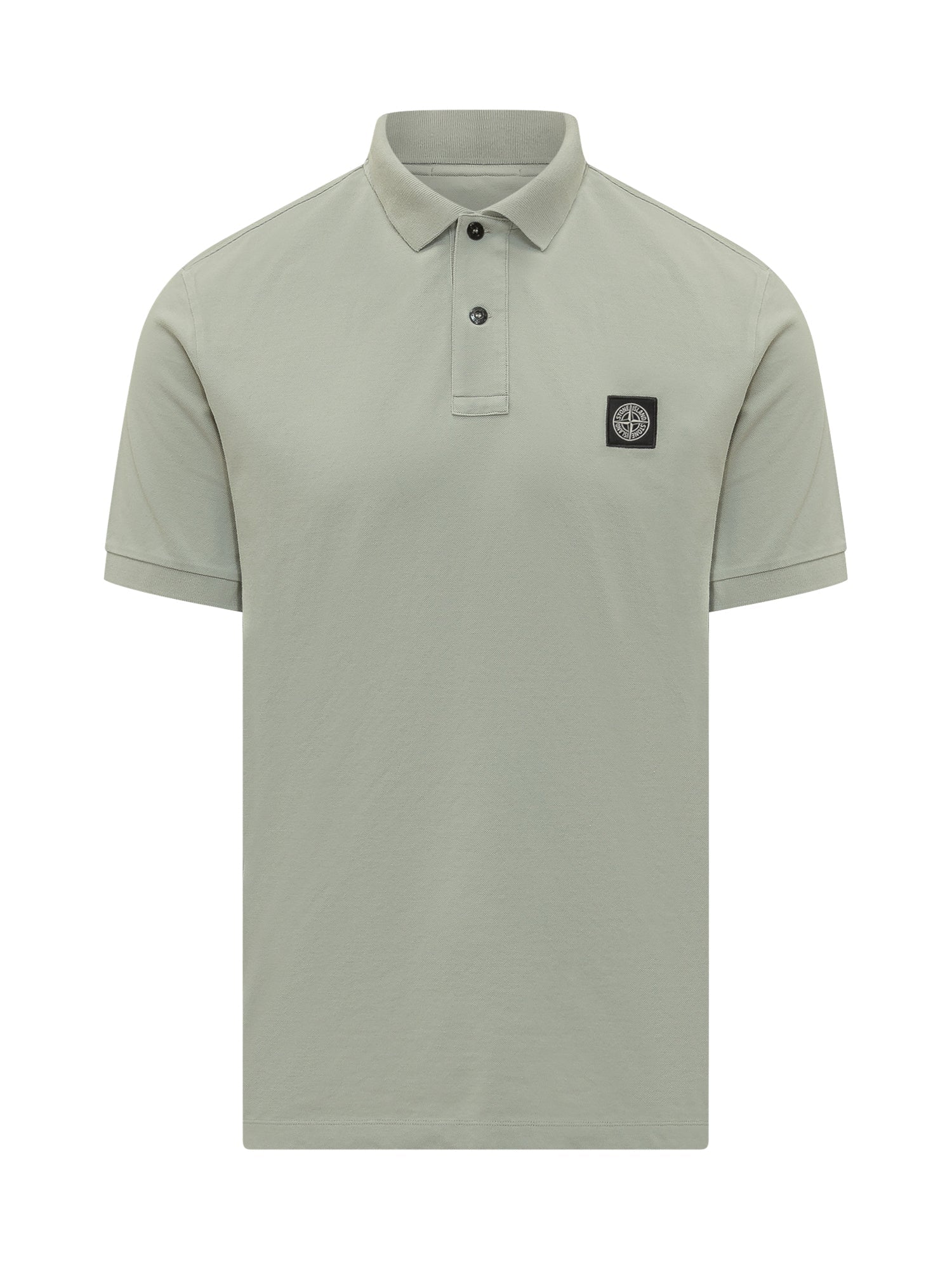Short Sleeve Polo With Chest Patch And Buttons Stone island – Гарантія оригінальності – боковий вид