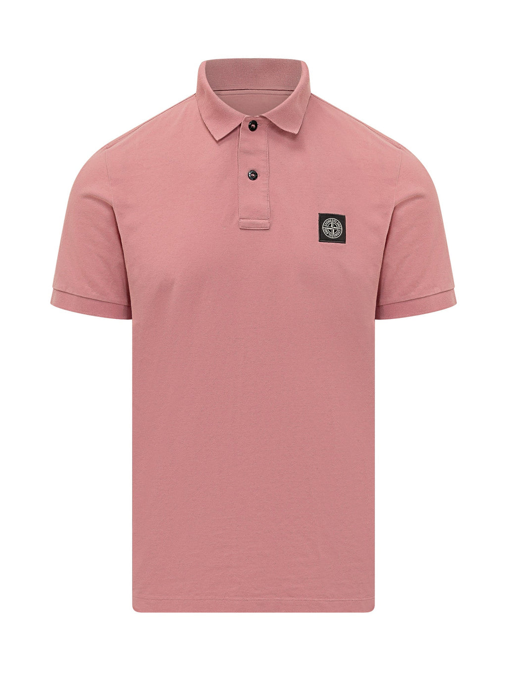 Short Sleeve Polo With Logo Patch Stone island оригінал – Купити в Україні – боковий вид