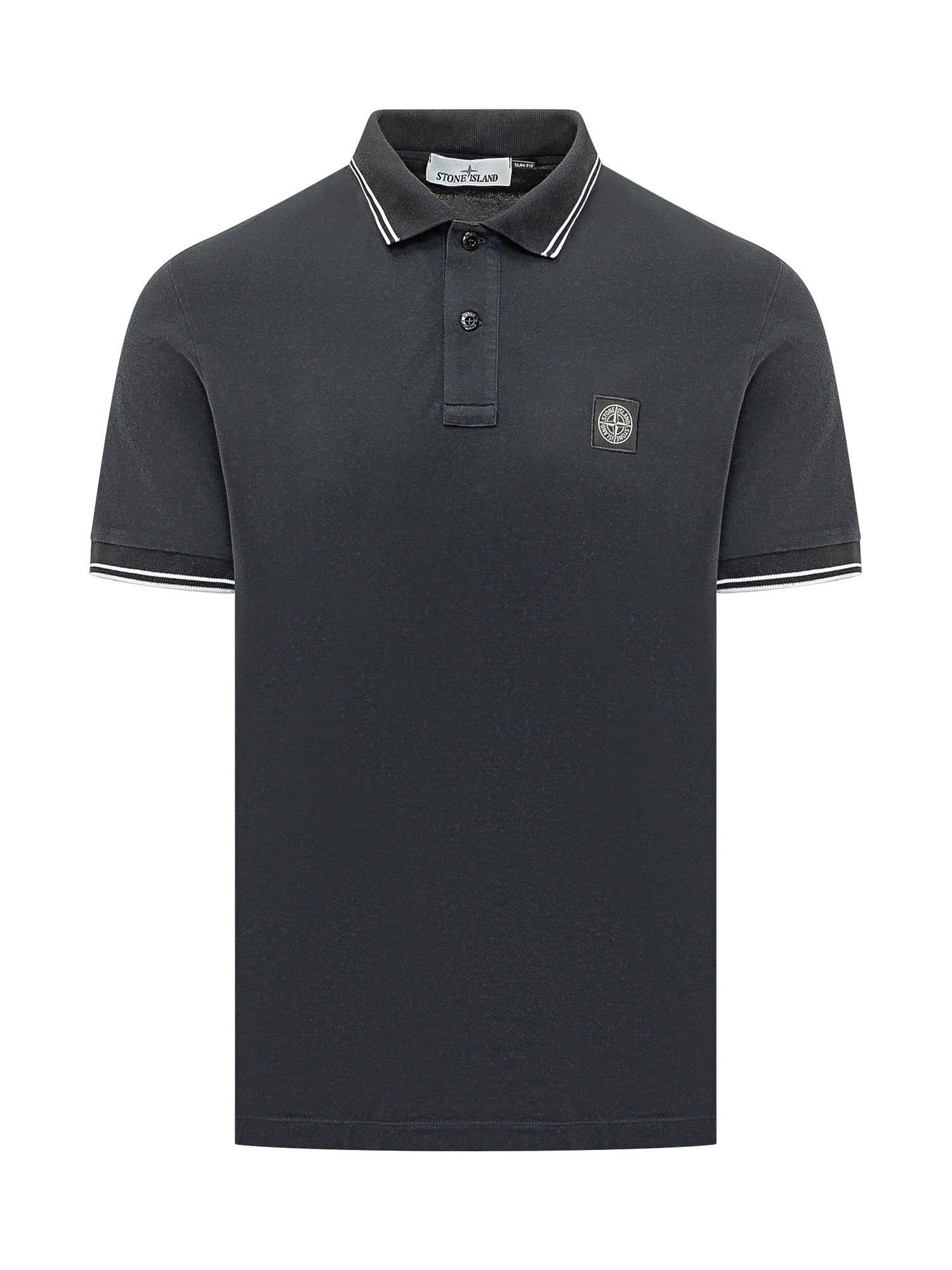 Short Sleeve Polo Shirt With Contrast Trims Stone island оригінал – Купити в Україні – боковий вид
