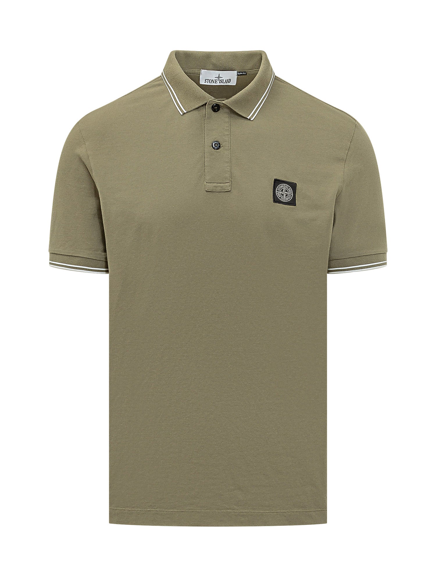 Cotton Piqué Polo Shirt Stone island – Гарантія оригінальності – боковий вид