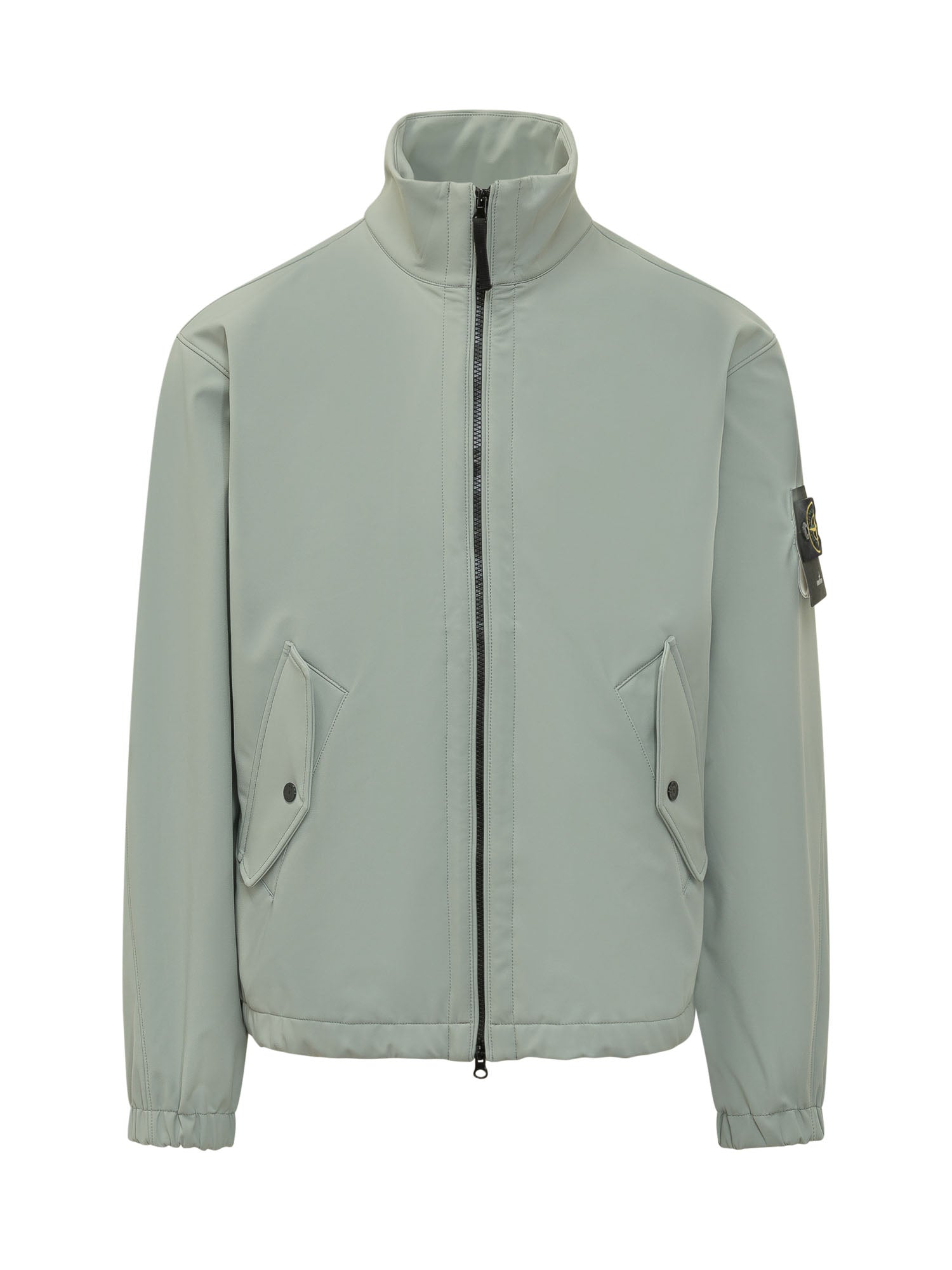 Оригінальна Technical Zip Jacket With Logo Patch Stone island – боковий вид